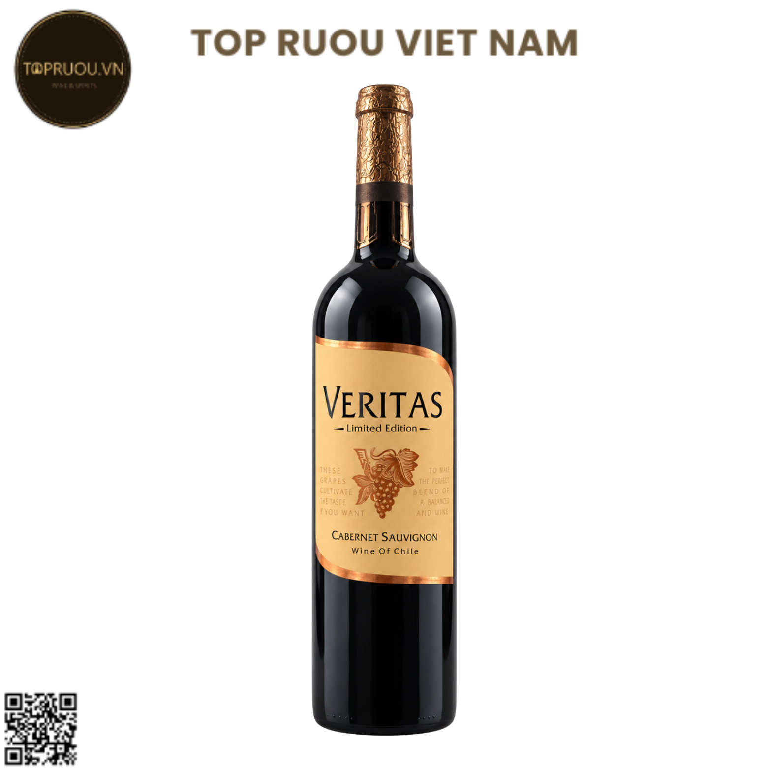 Rượu Vang Đỏ Veritas Limited Edition - Cabernet Sauvignon - 750ml - 13% - Chile