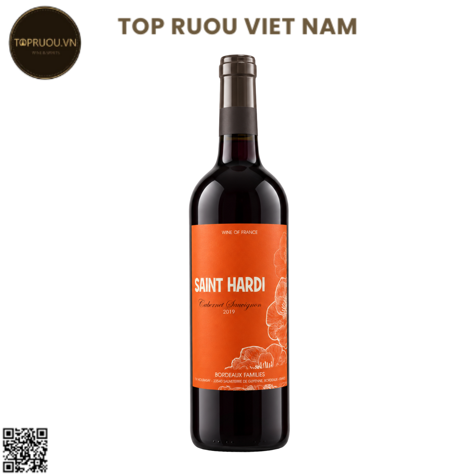Vang Đỏ Saint Hardi - Pháp - Cabernet Sauvignon - 13,5% - 750ml