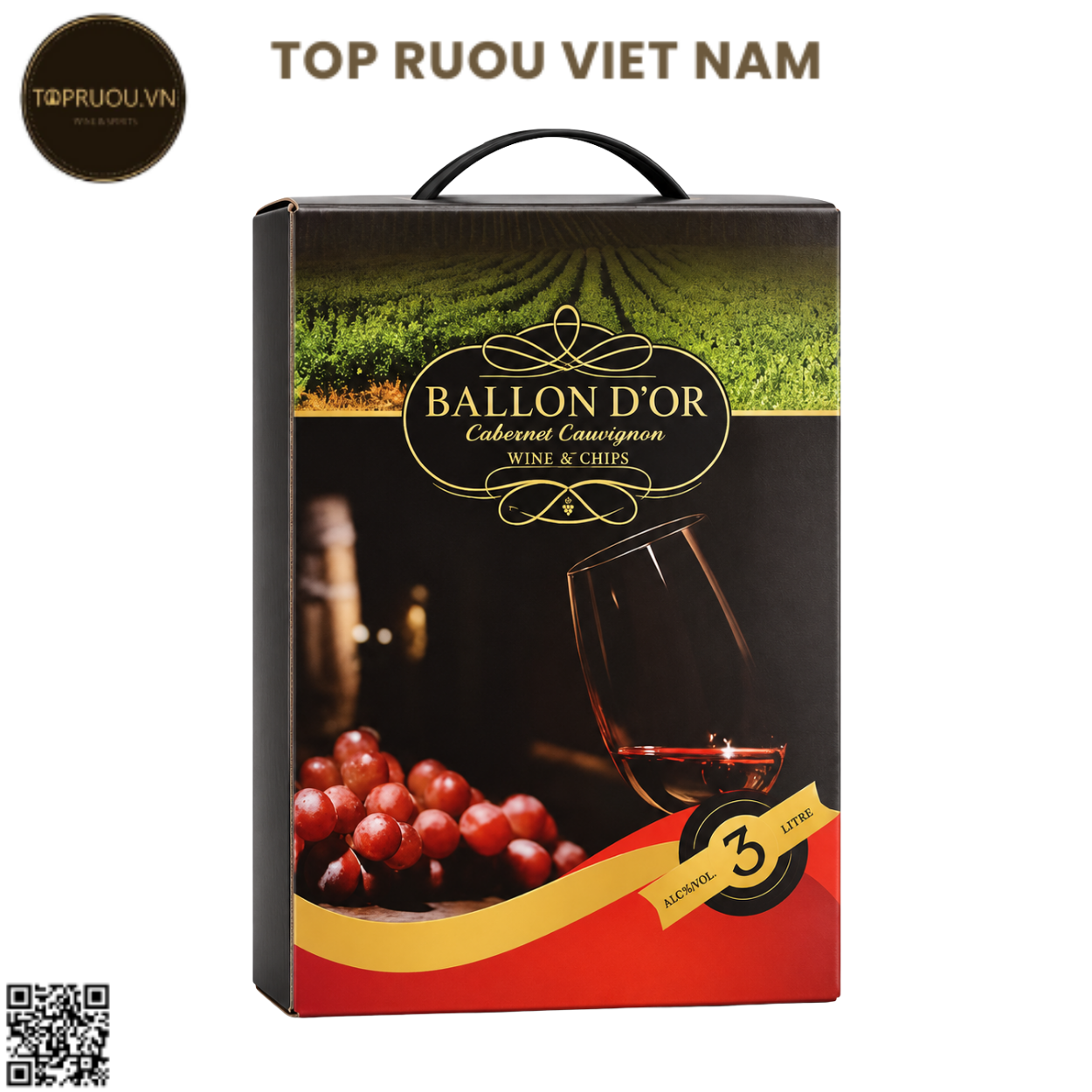 Vang Túi Ballon D'or - Chile - 13% - 3000ml