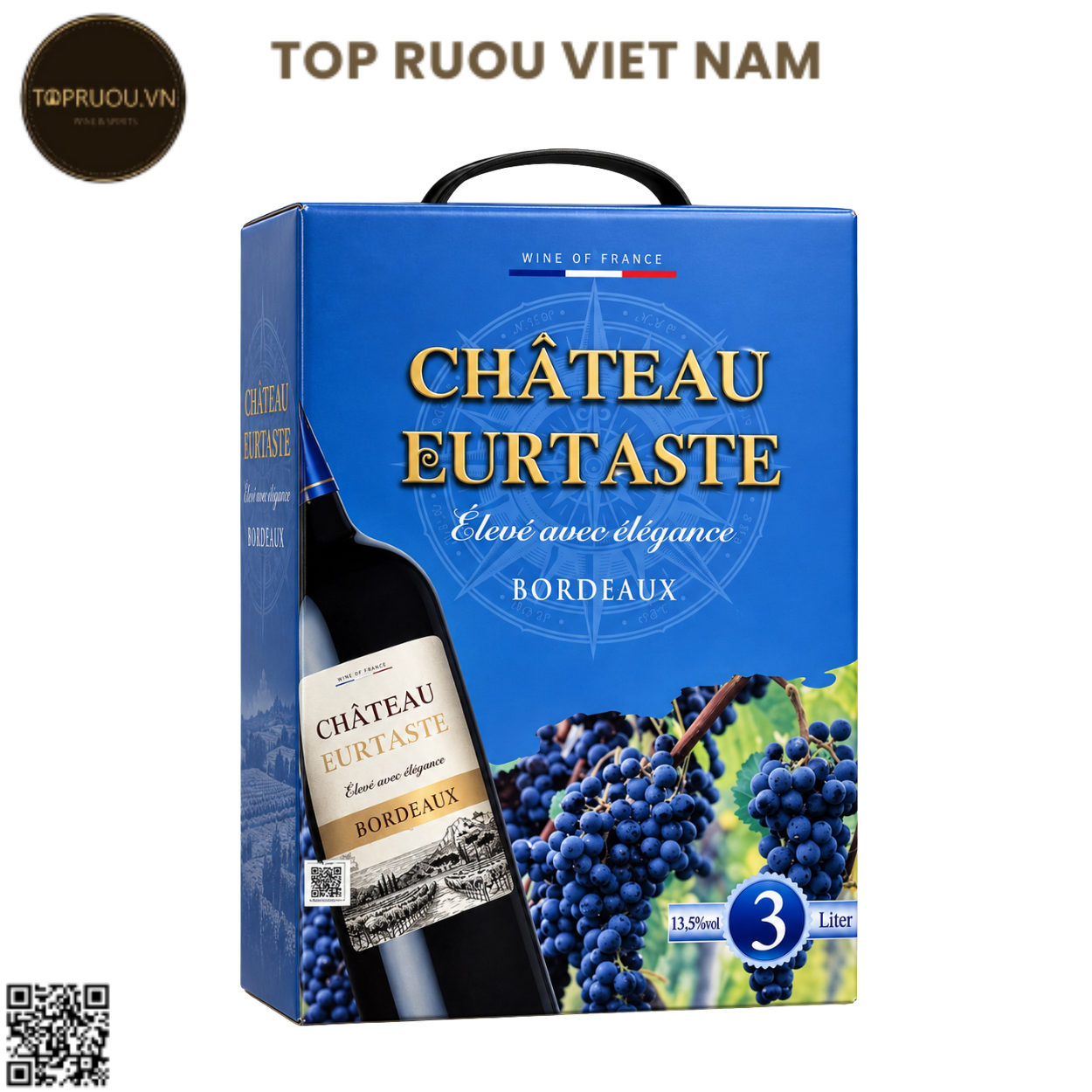 Vang Túi Đỏ Chauteau Eurtaste Bordeaux - 3000ml - 13,5% - Pháp