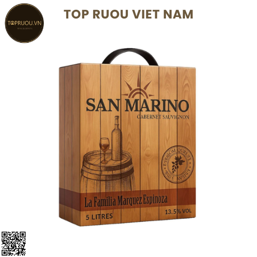 Rượu Vang Đỏ Túi San Marino - Chile - Cabernet Sauvignon - 13.5% - 3000ml