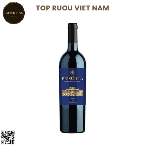 Rượu Vang Đỏ Priscilla - Chile - Merlot - 13.5% - 750ml
