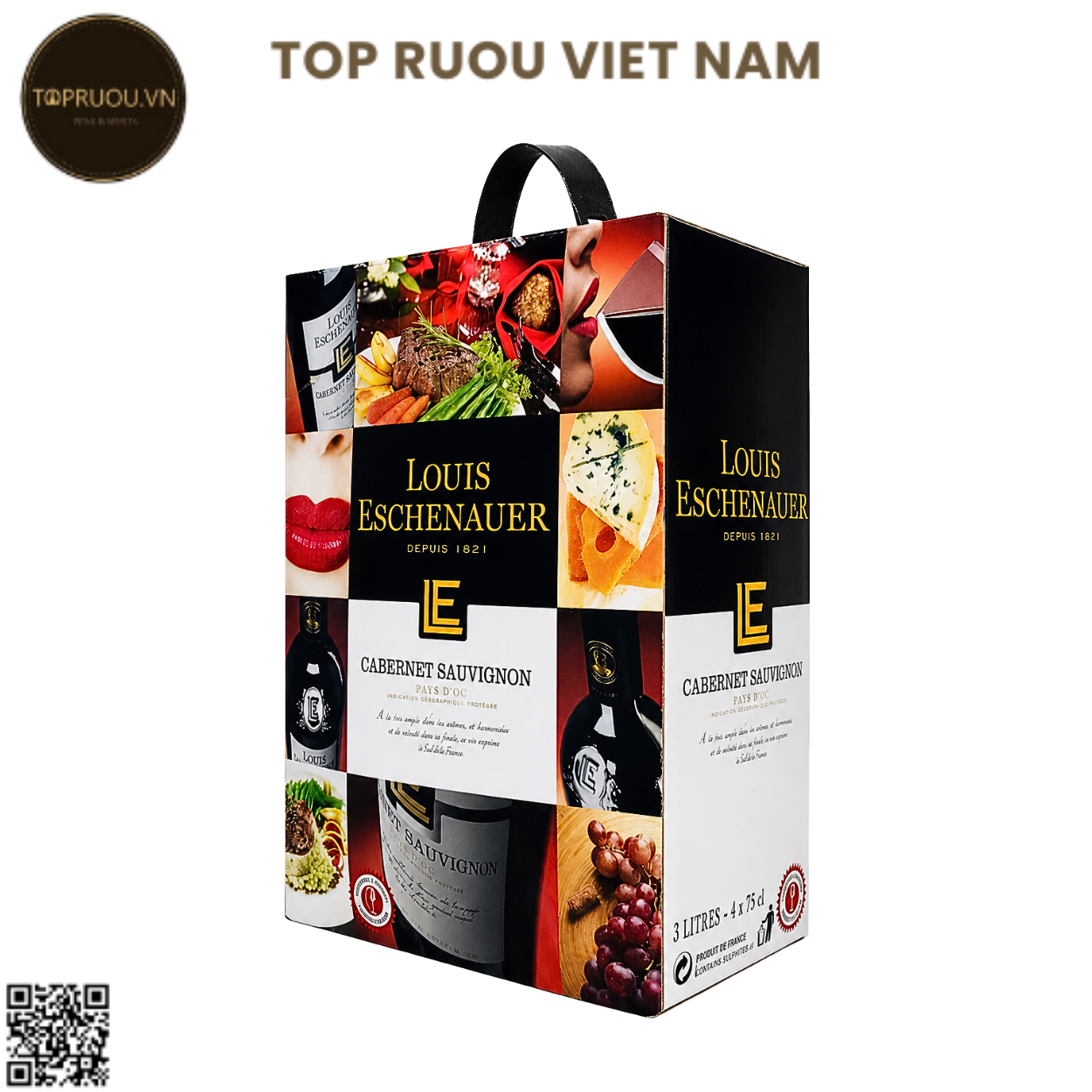 Rượu Vang Đỏ Túi Louis Eschenauer - Pháp - Cabernet Sauvignon - 13.5% - 3000ml