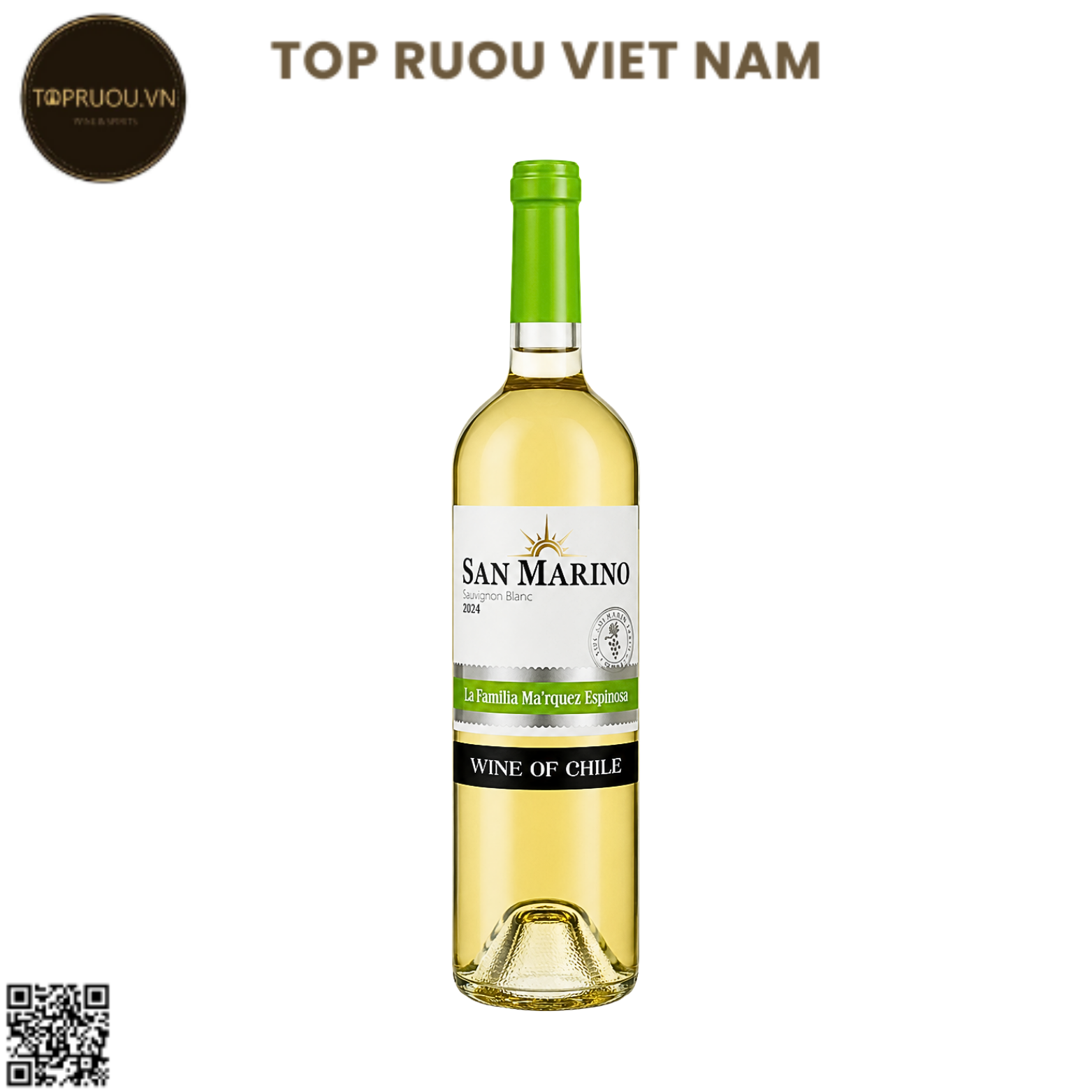 Vang Trắng San Marino - Chile - Sauvignon Blanc - 13% - 750ml