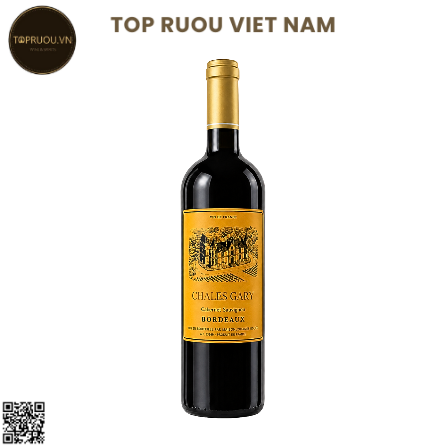 Rượu Vang Đỏ Chales Gary - Pháp - Cabernet Sauvignon - 13,5% - 750ml