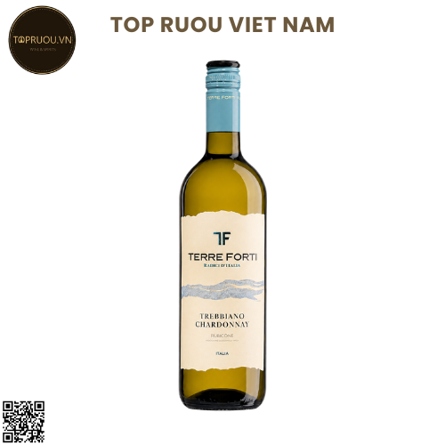 Vang Trắng Terre Forti Trebbiano Chardonnay - Ý - 12% - Trebbiano, Chardonnay - 750ml