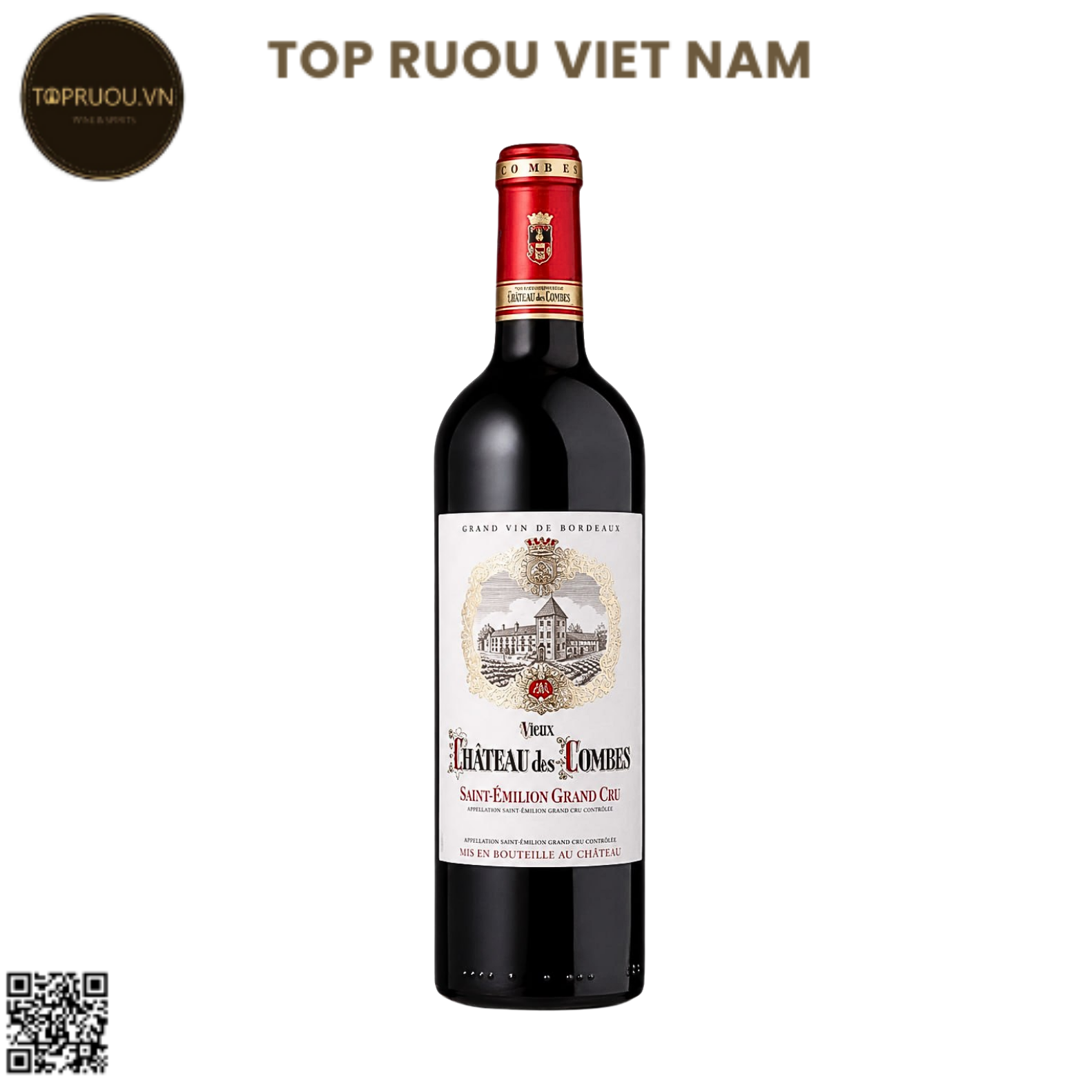 Rượu Vang Đỏ Château des Combes – Saint-Émilion Grand Cru - Pháp - Merlot, Cabernet Franc, Cabernet Sauvignon - 13,5% - 750ml