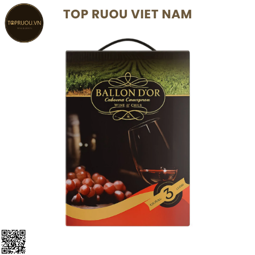 Vang Túi Ballon D'or - Chile - 13% - 3000ml