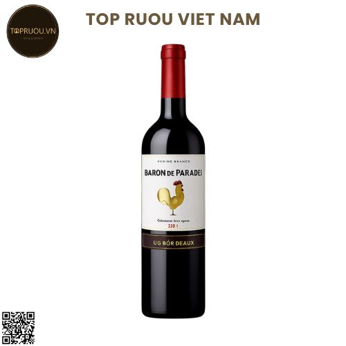 Vang Đỏ Baron De Paradis - Pháp - Cabernet Sauvignon - 13,5% - 750ml