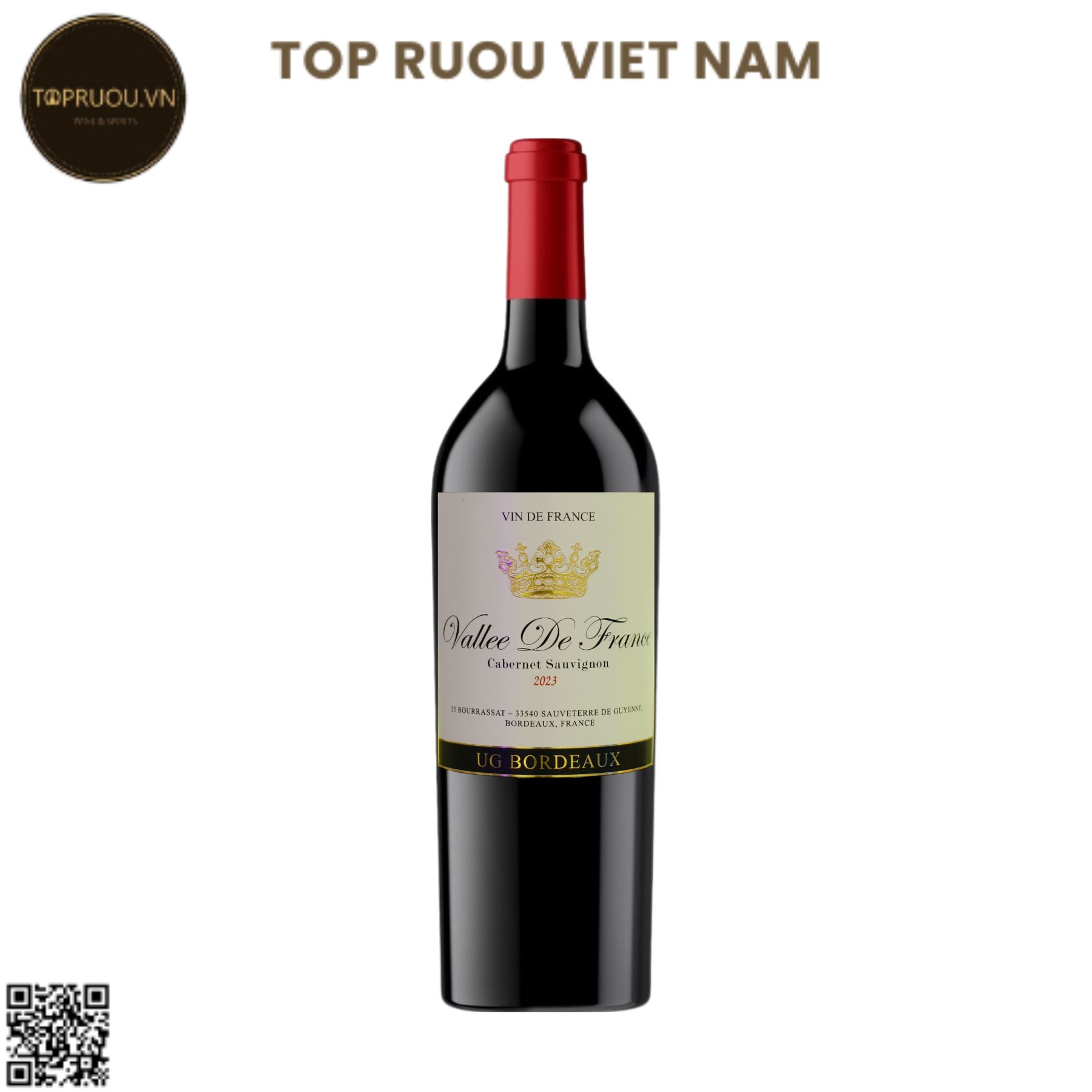 Vang Đỏ Vallee De France - Pháp - Cabernet Sauvignon - 13,5% - 750ml