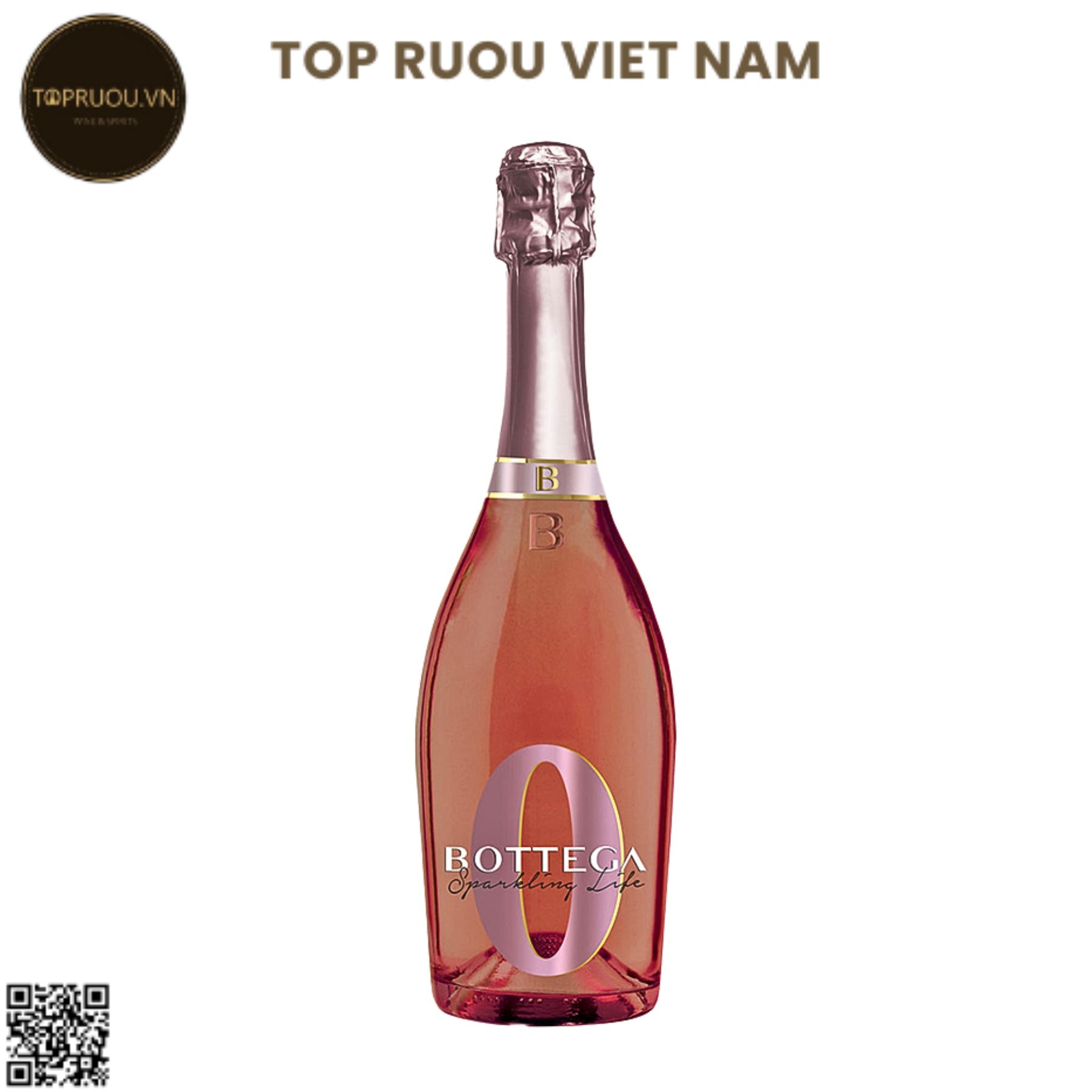 Vang Nổ Bottega, "0" Rose, Piedmonte & Veneto - 750ml - 0% - Ý