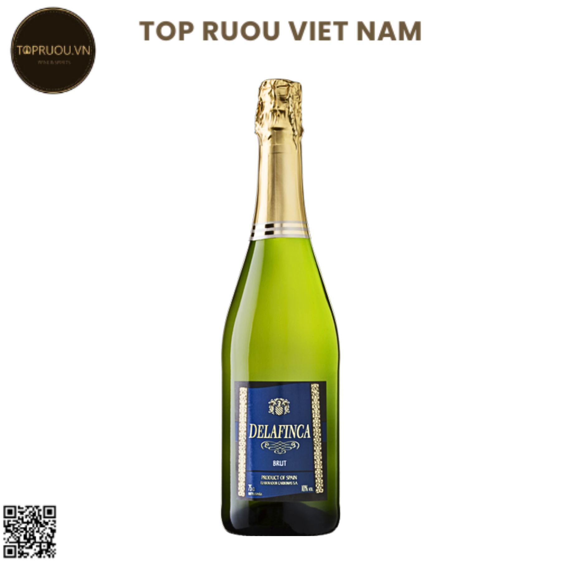 Vang Nổ Delafinca Brut Sparkling - 750ml - 11% - Macabeo – Parellada – Xarel-lo - Tây Ban Nha