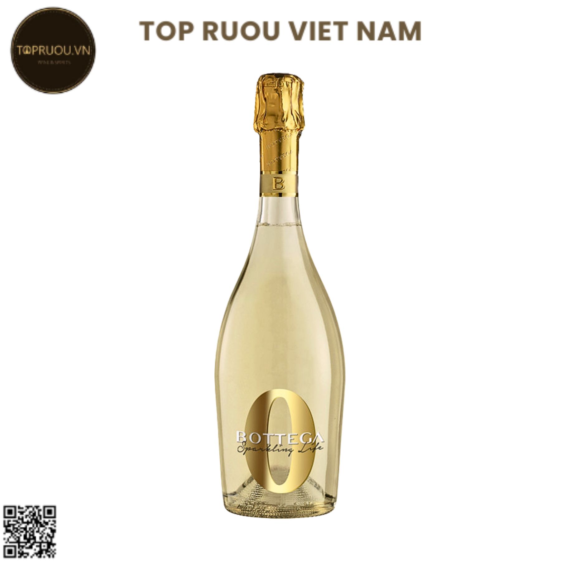 Vang Nổ Bottega, "0" White, Veneto (Bottega Zero, <0.5% Alc) - 750ml - 0% - Ý