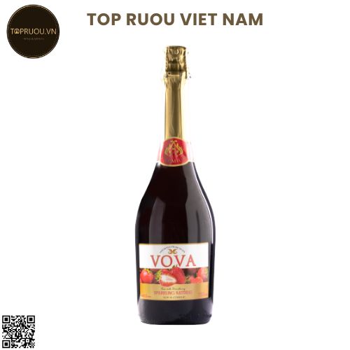 Nước Ép Có Gas VOVA Sparking Strawberry Juice  750ml - 0% - Tây Ban Nha
