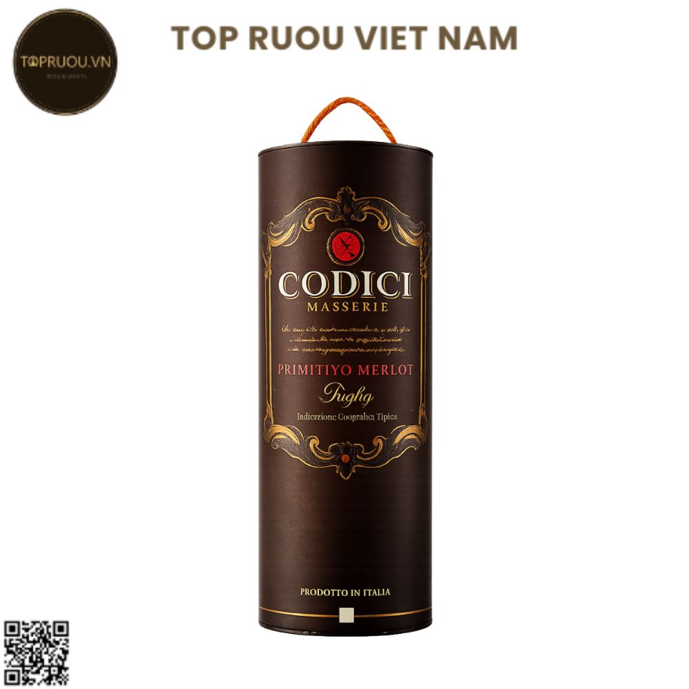 Vang Túi Đỏ Codici Masserie Premitivo Merlot - 3000ml - 13,5% - Ý