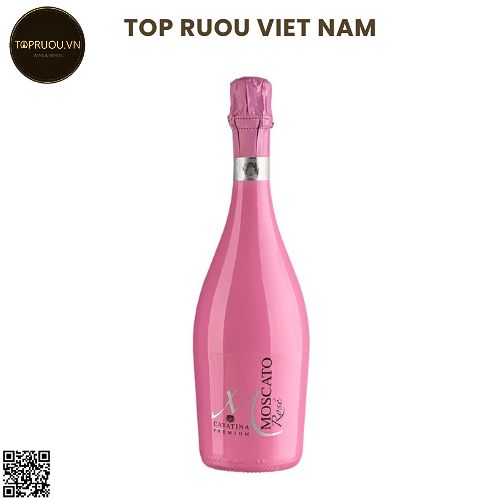 Vang Nổ Sparkling Cavatina Moscato Rose - Italia - Moscato - 7% - 750ml