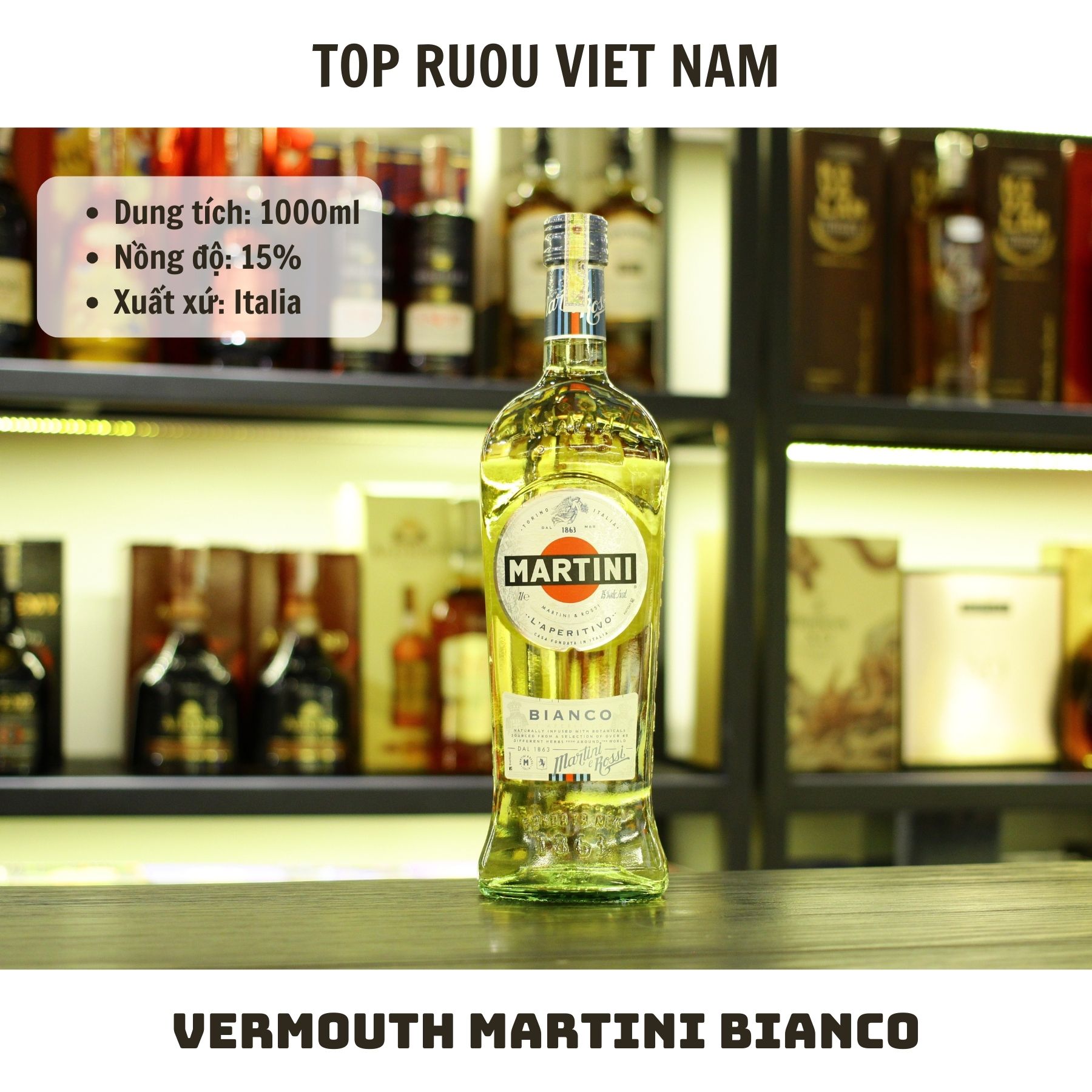 Vermouth Martini Bianco - 1000ml - 15% - Italia