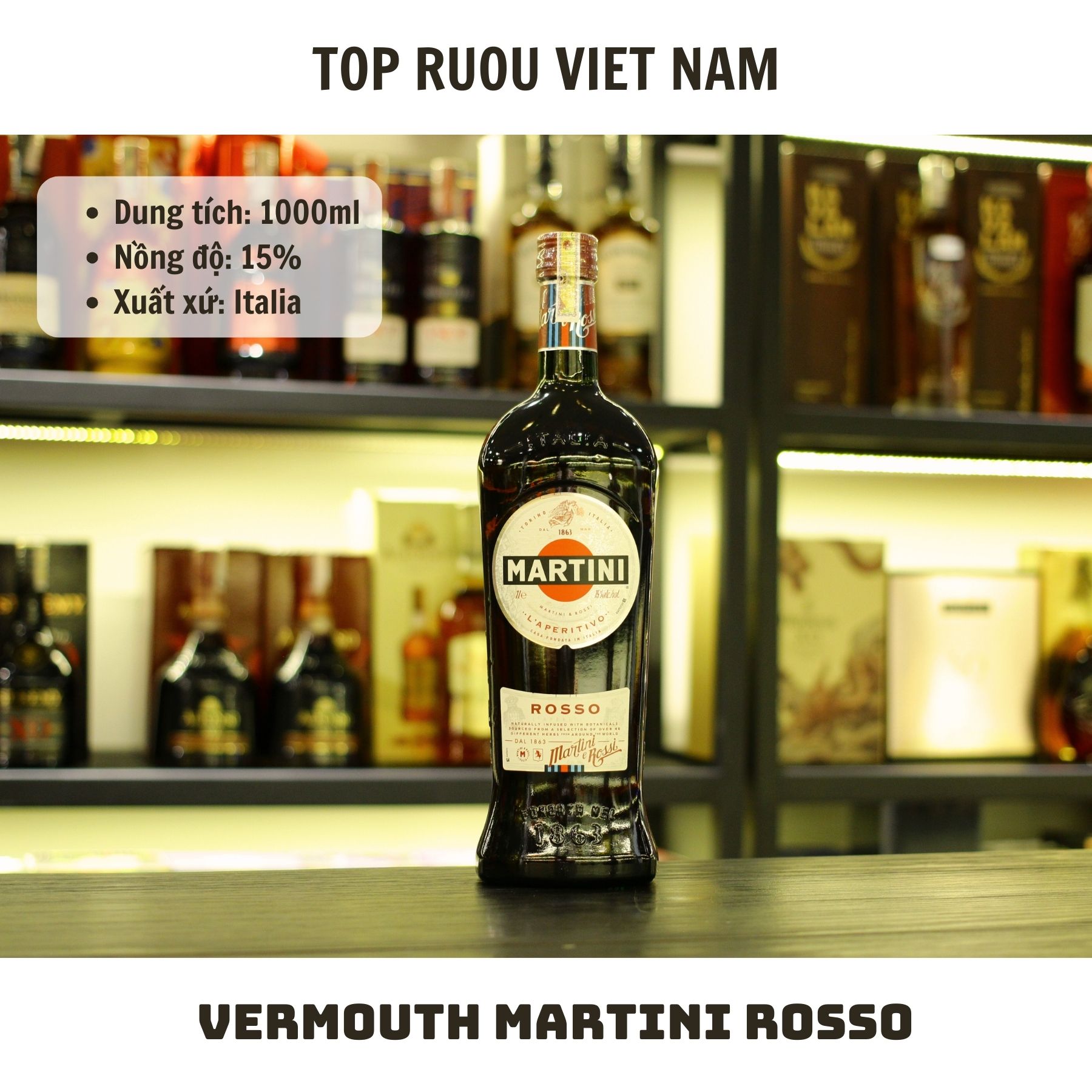 Vermouth Martini Rosso - 1000ml - 15% - Italia