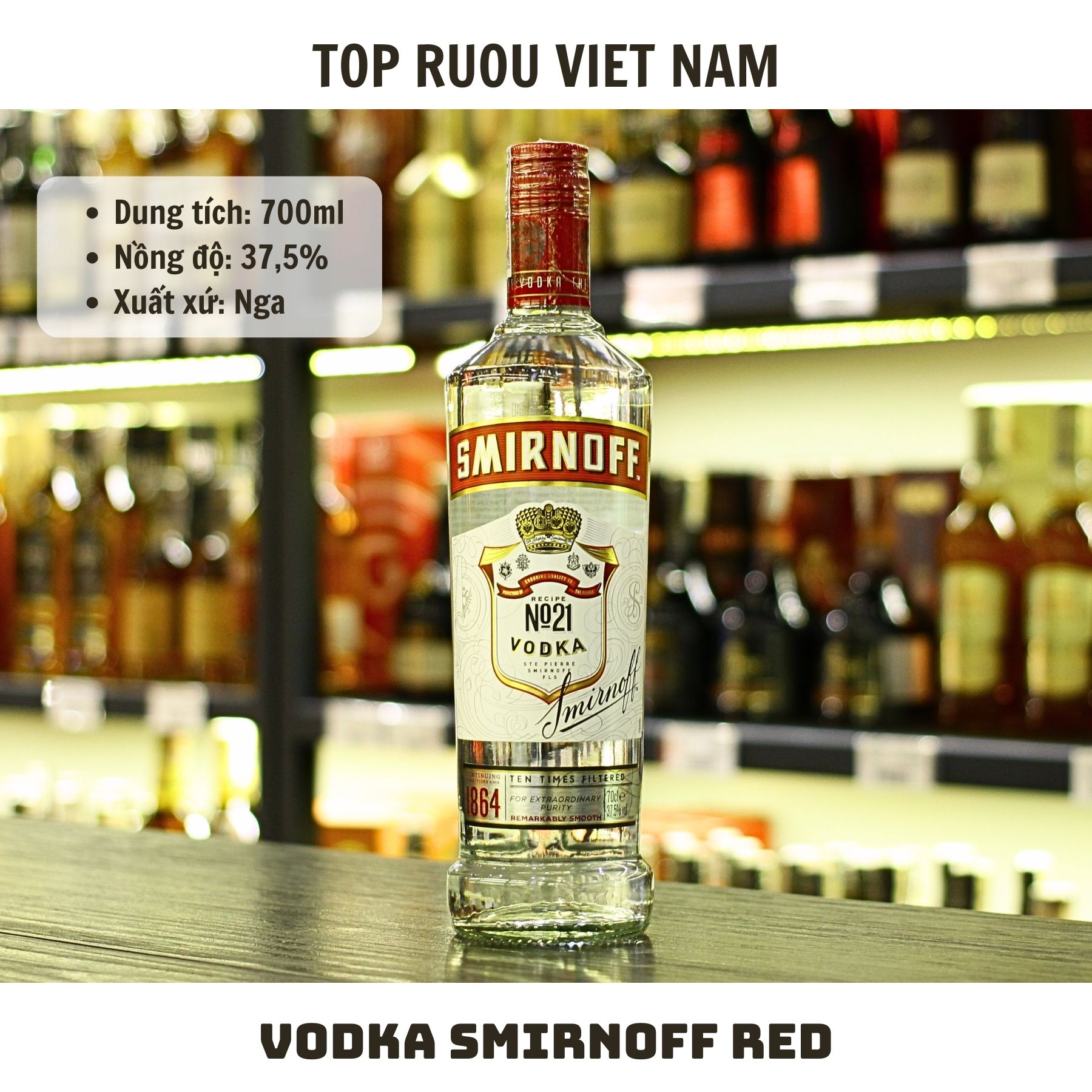 Volka Smirnoff Red - 700ml - 37,5% - Nga