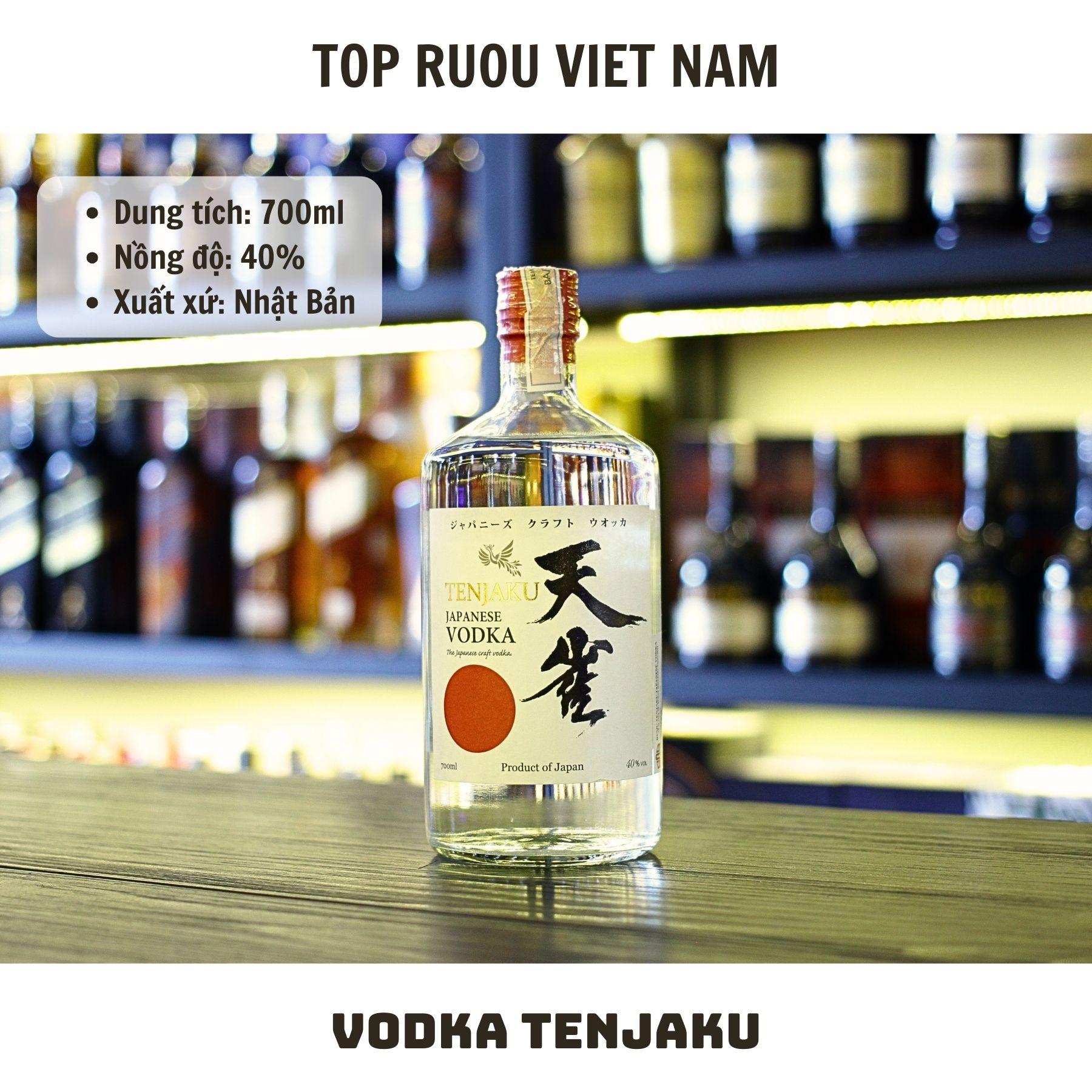 Vodka Tenjaku 700ml - 40% - Nhật Bản