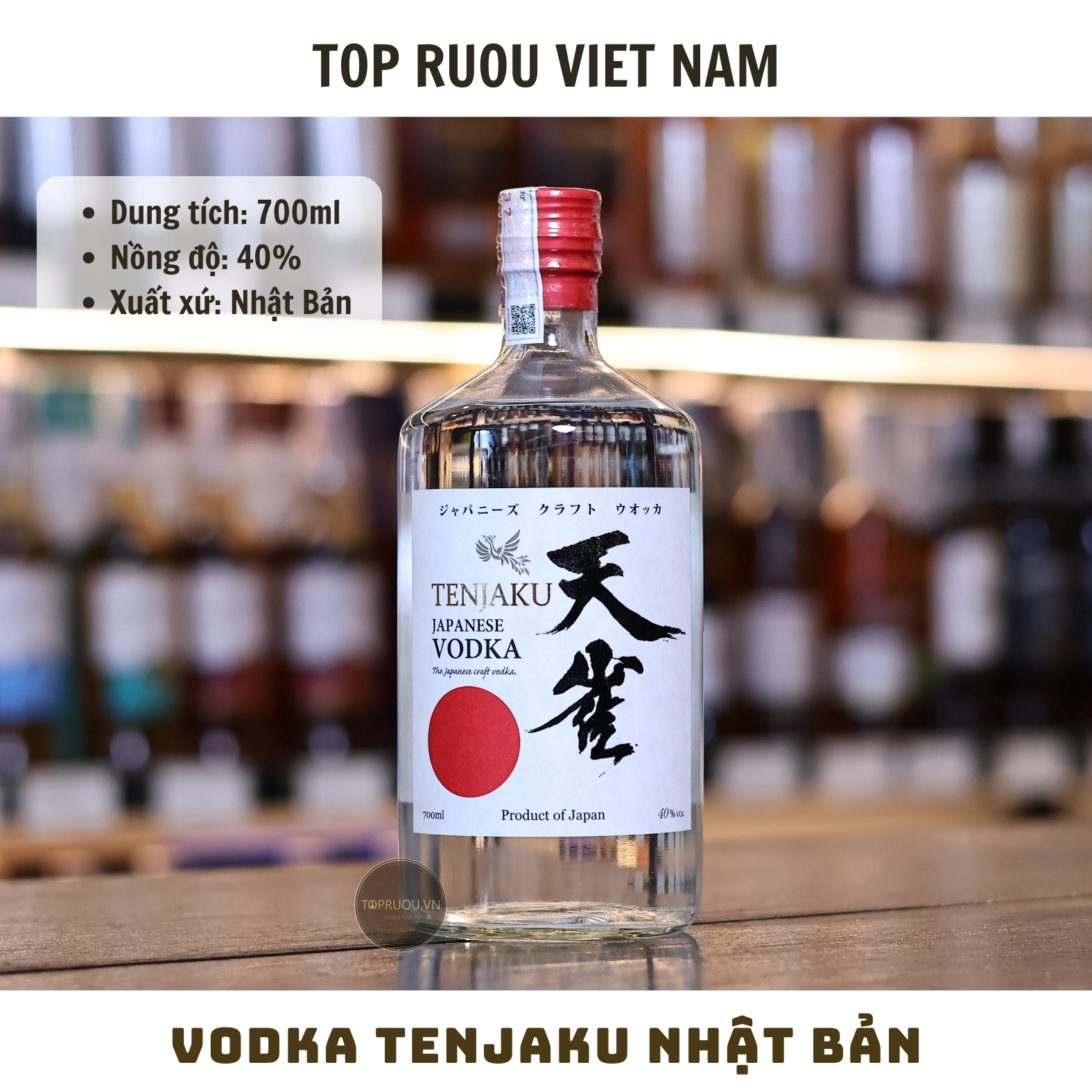 Vodka Tenjaku 700ml - 40% - Nhật Bản