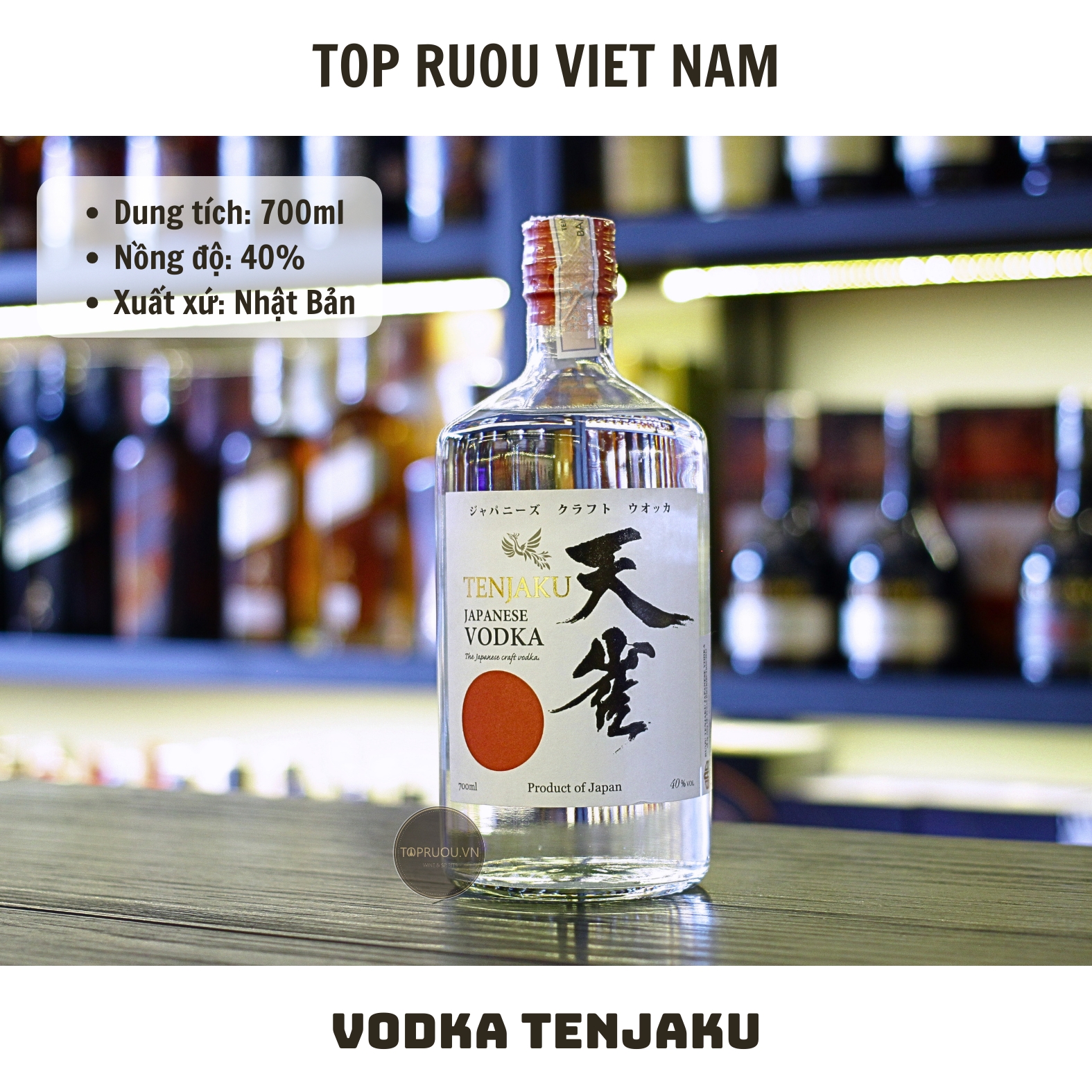 Vodka Tenjaku 700ml - 40% - Nhật Bản