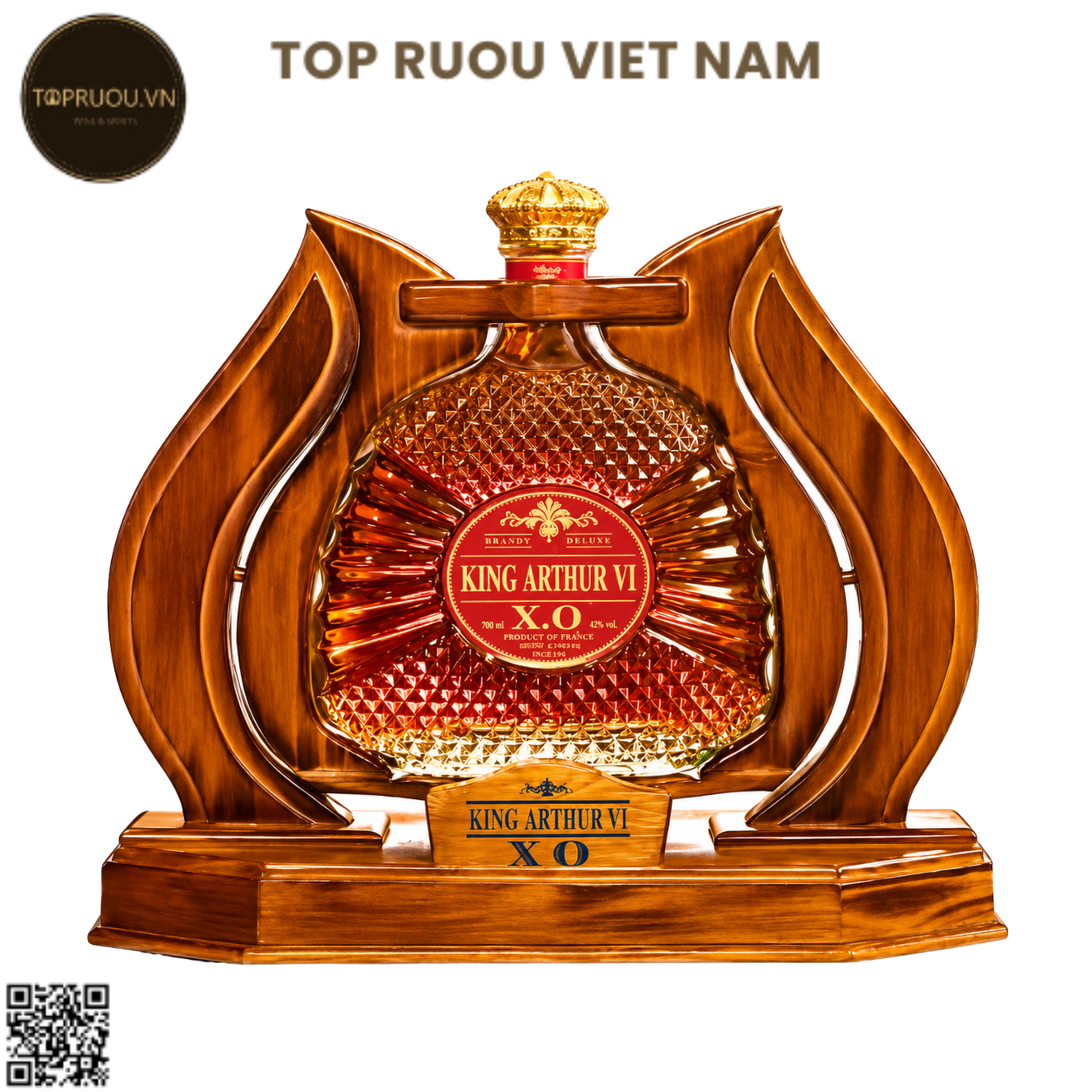 Kệ Gỗ Brandy XO King Arthur VI - 3000ml - 40% - Pháp