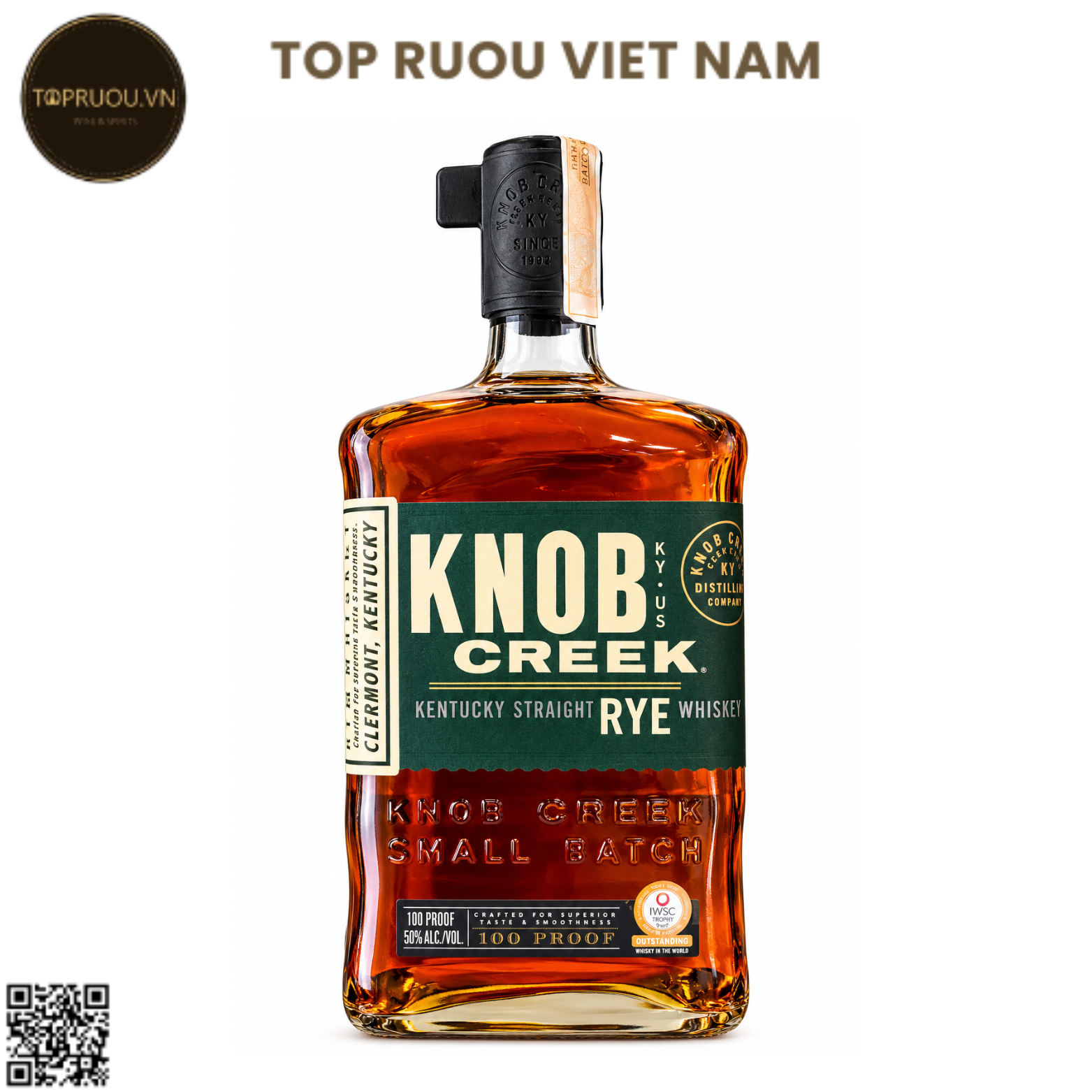 Whisky Knob Creek Kentucky Straight RYE Bourbon - 700ml - 50% - Mỹ