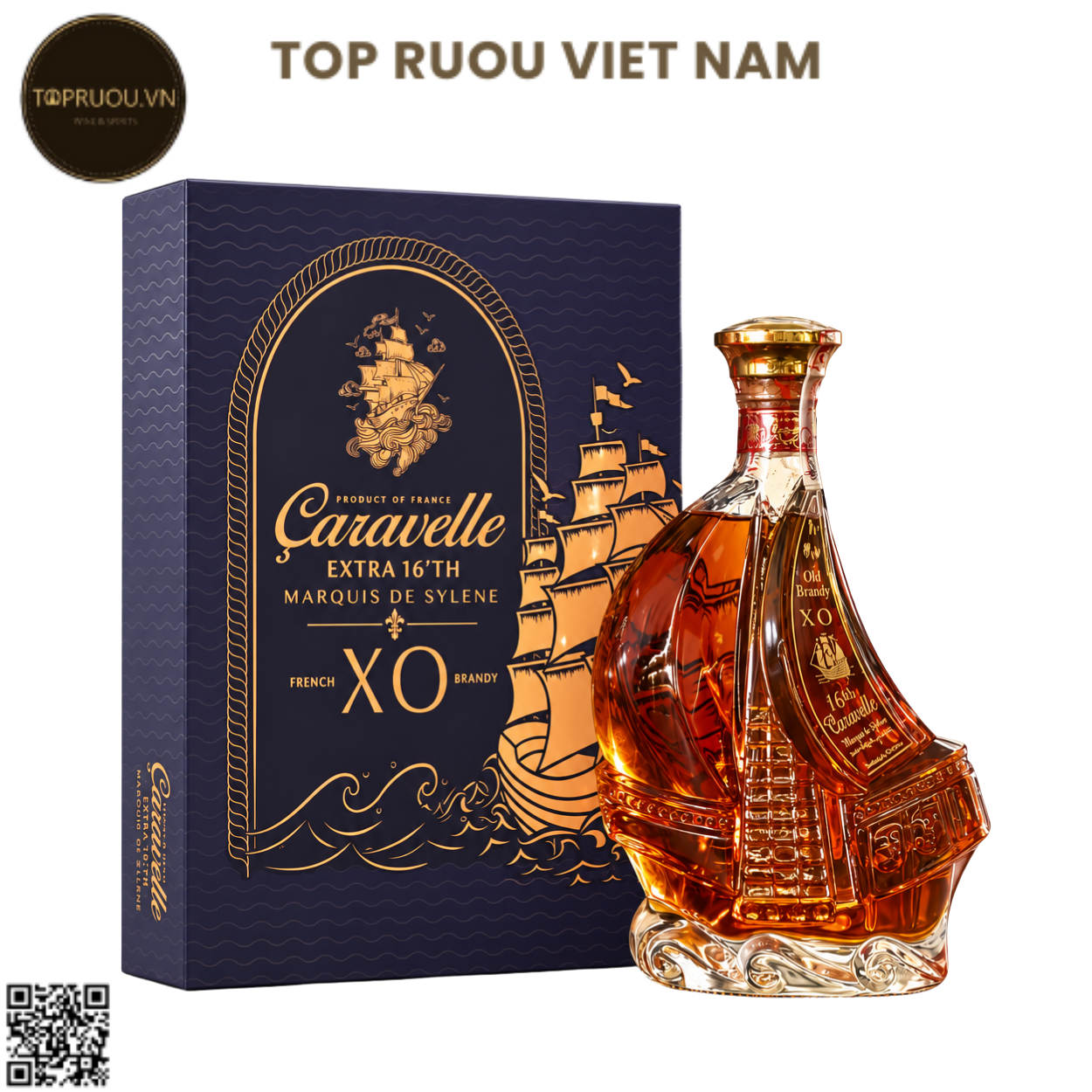 Brandy XO Caravelle Boat - 700ml - 40% - Pháp