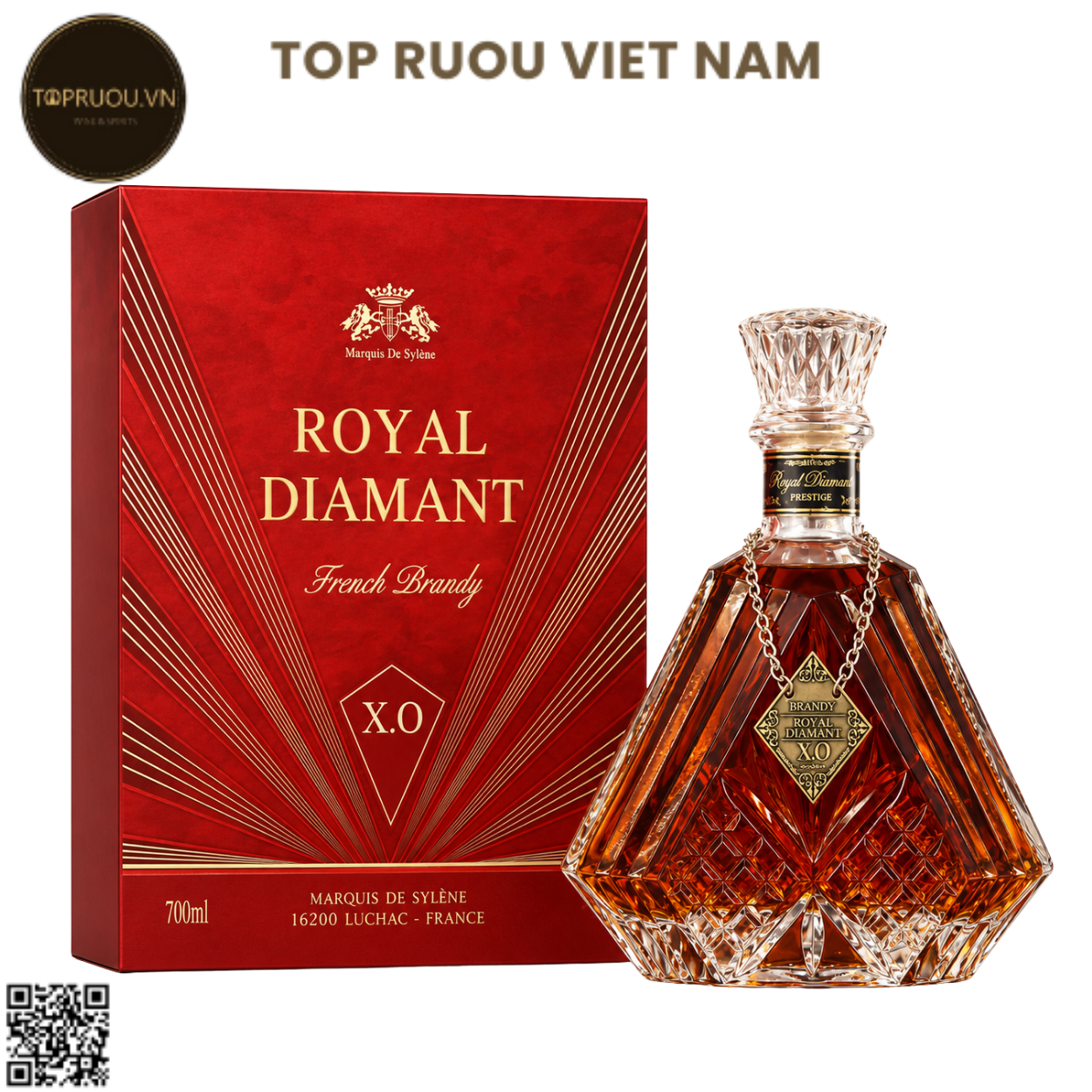 Brandy XO Royal Diamant - 700ml - 40% - Pháp
