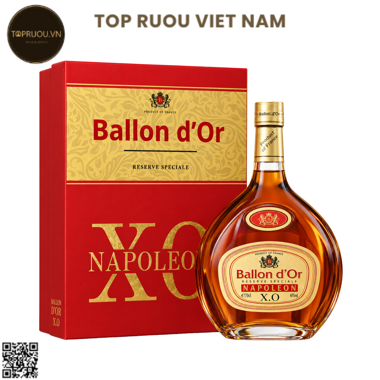 Brandy XO Napoleon Ballon D'or - 700ml - 40% - Pháp