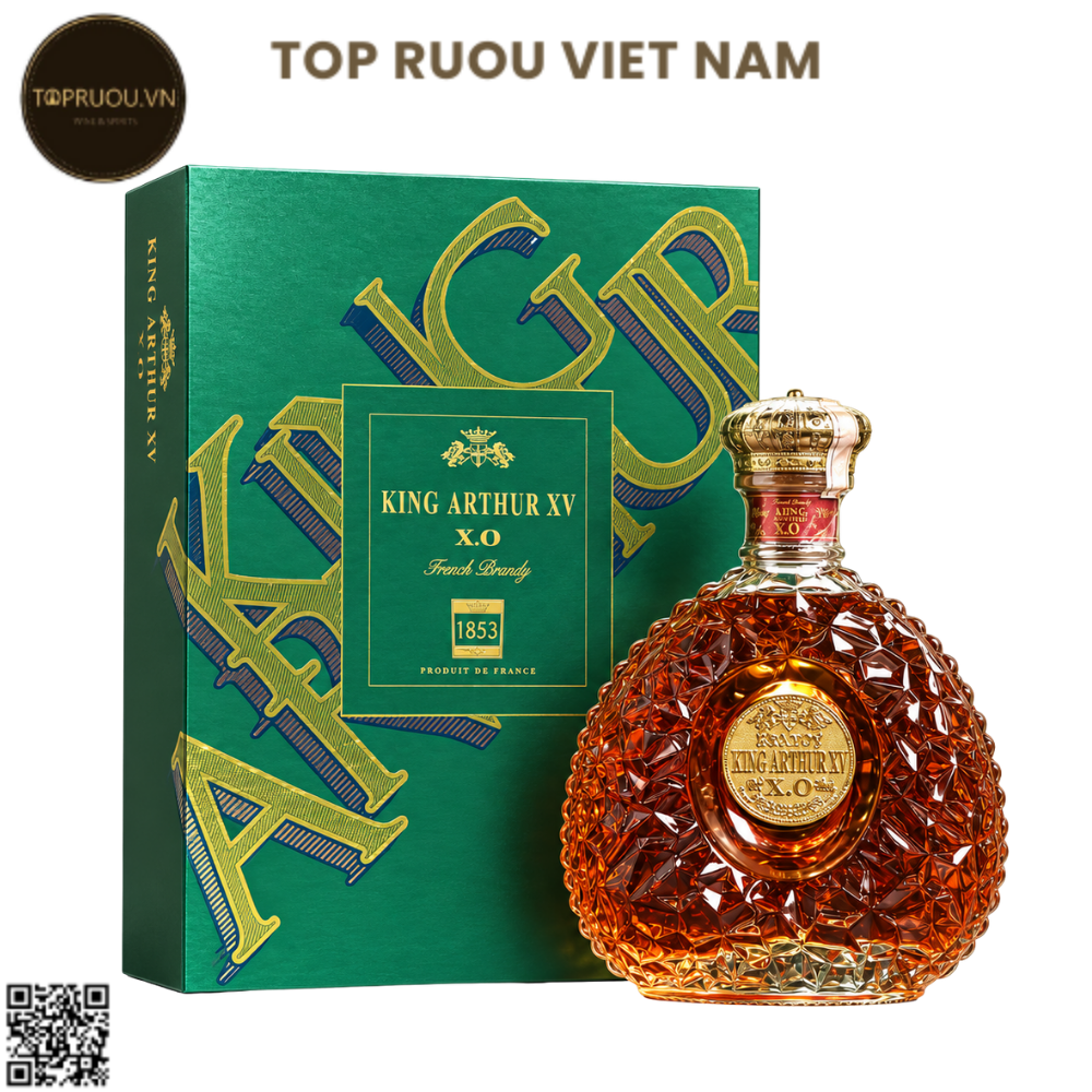 Brandy XO King Arthur XV (Kèm Túi Hãng) - 700ml - 40% - Pháp