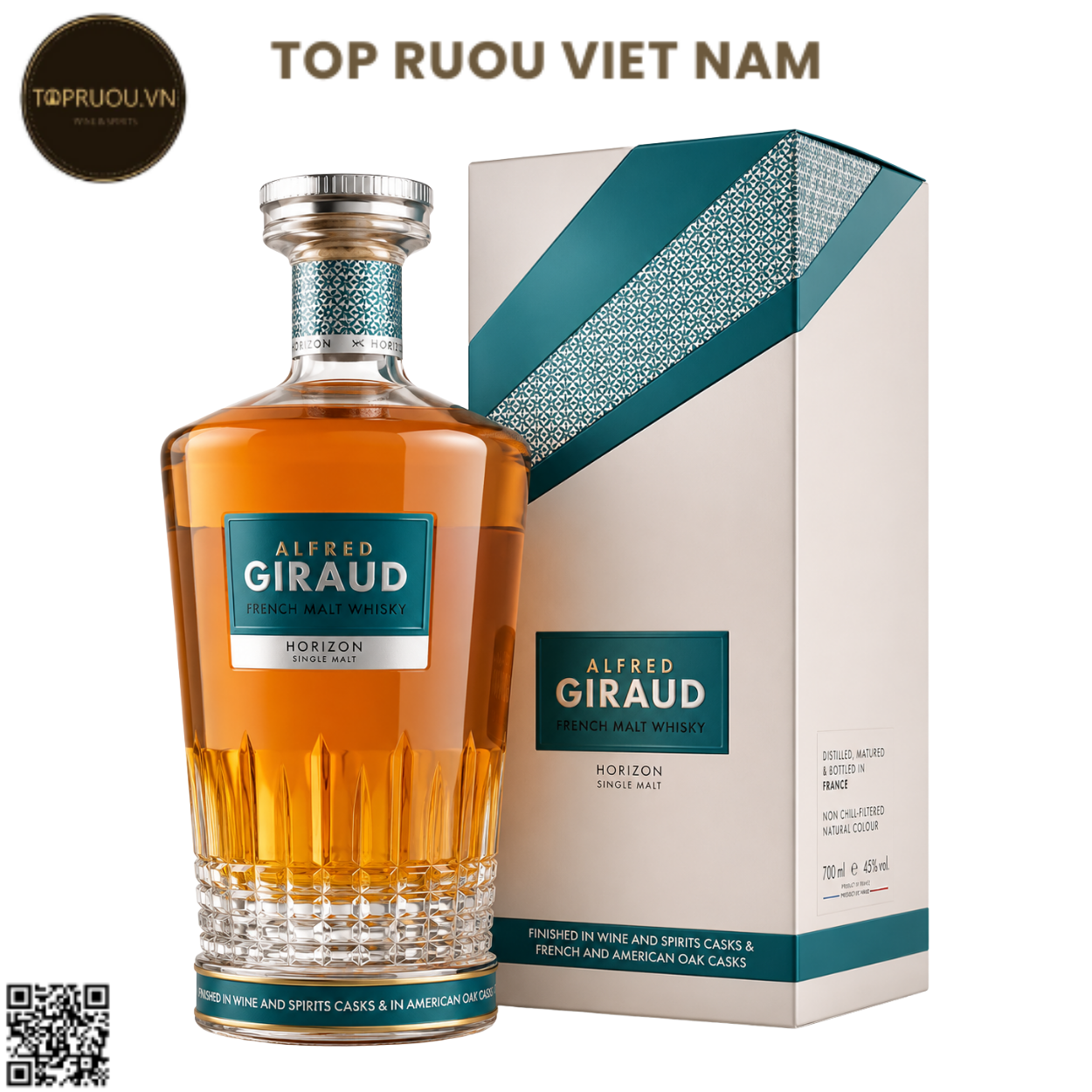 Whisky Alfred Giraud Horizon Single Malt - 700ml - 46,1% - Pháp