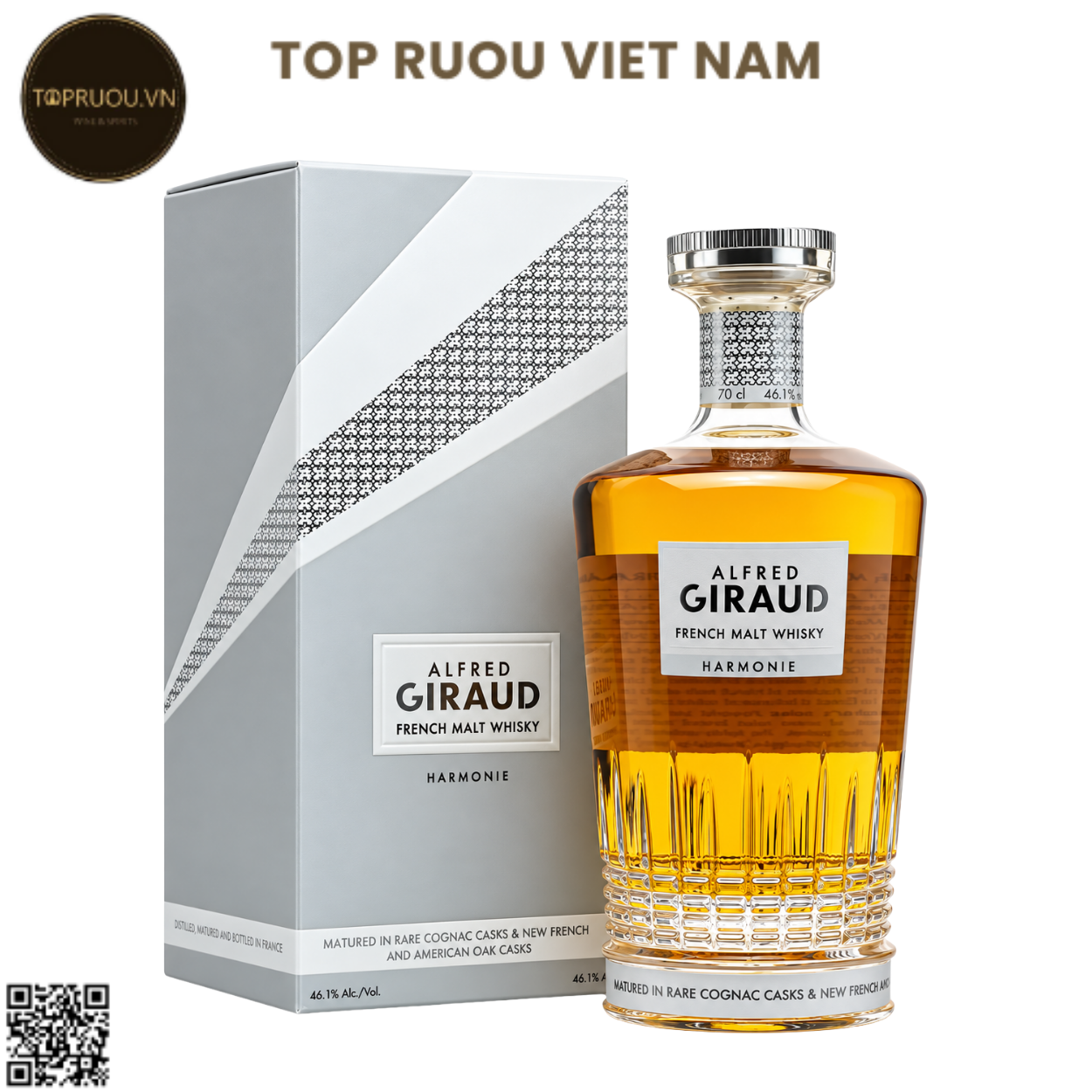 Whisky Alfred Giraud Harmonie Single Malt - 700ml - 46,1% - Pháp