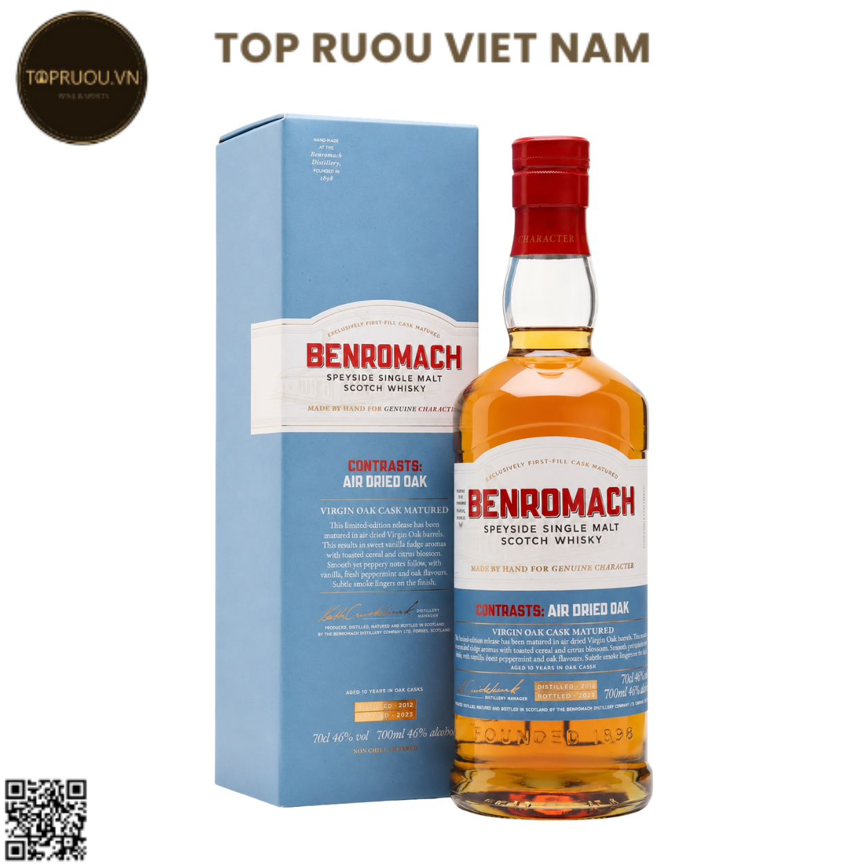 Whisky Benromach Air Dried OAK Single Malt - 700ml - 46% - Scotland