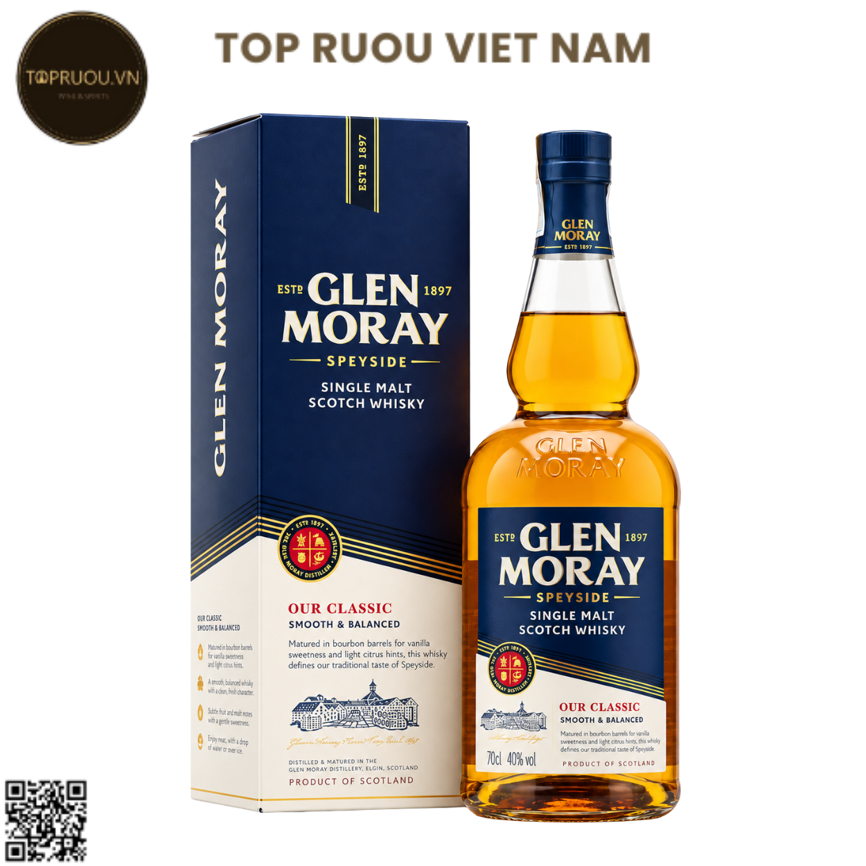 Whisky Glen Moray Our Classic Speyside Single Malt - 700ml - 40% - Scotland