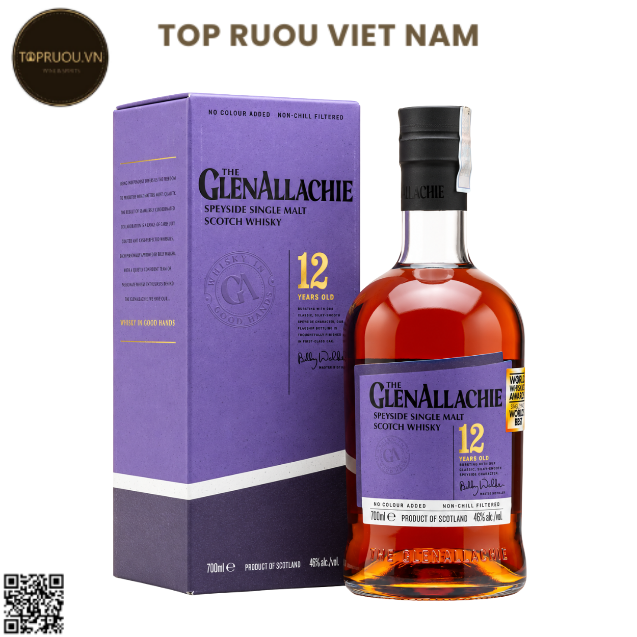 Whisky The Glenallachie 12 Years Speyside Single Malt - 700ml - 46% - Scotland