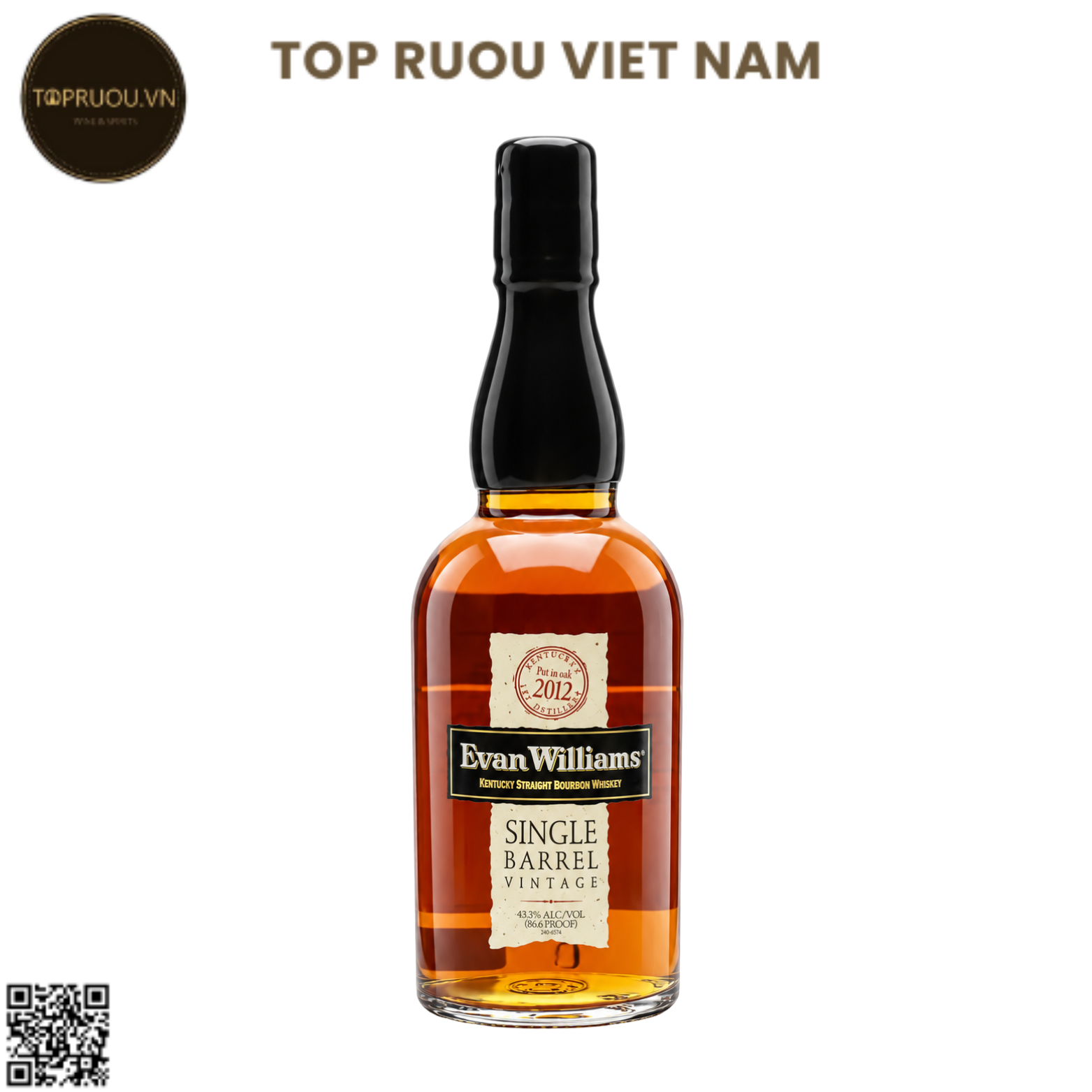 Whisky Evan Williams Single Barrel Bourbon - 700ml - 40% - Mỹ