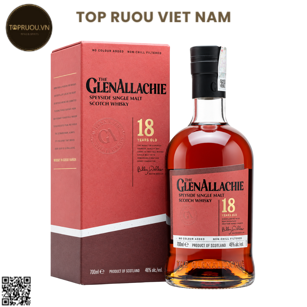 Whisky The Glenallachie 18 Years Speyside Single Malt - 700ml - 46% - Scotland