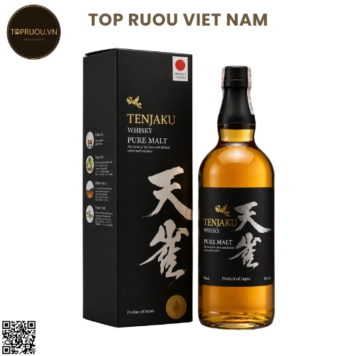Whisky Tenjaku Pure Malt - 700ml - 43% - Nhật Bản