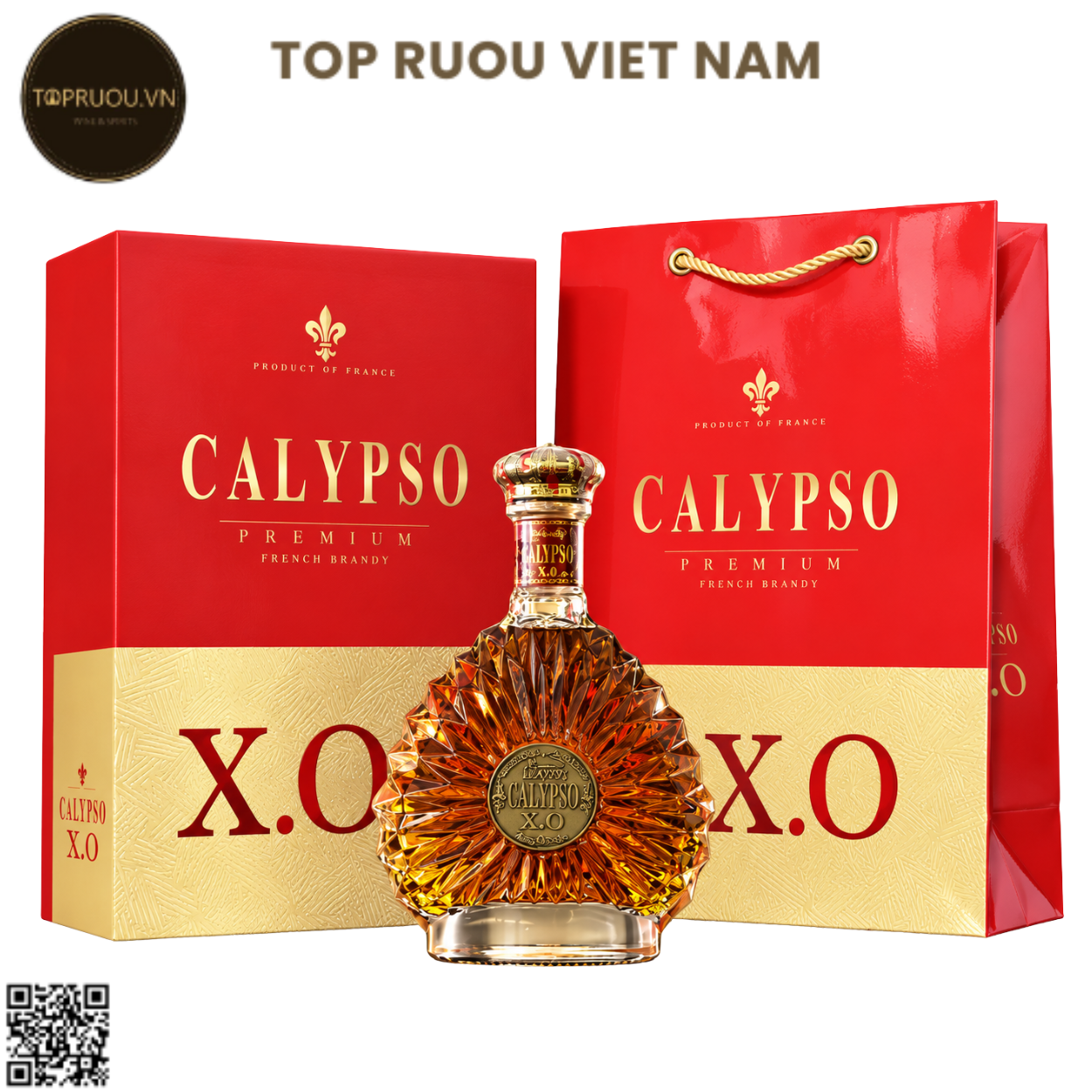 Brandy XO Calypso (Kèm Túi Hãng) - 700ml - 40% - Pháp