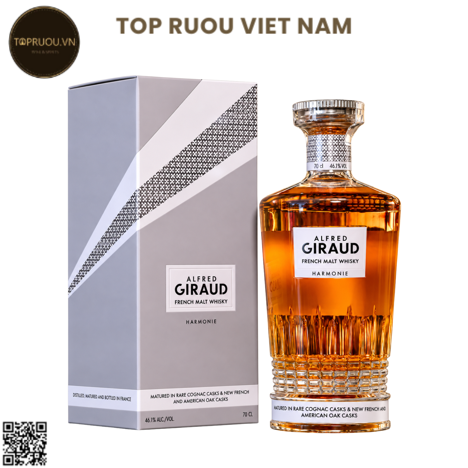 Whisky Alfred Giraud Harmonie Single Malt - 700ml - 46,1% - Pháp