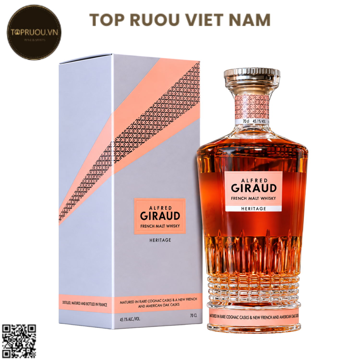 Whisky Alfred Giraud Heritage Single Malt - 700ml - 45,9% - Pháp