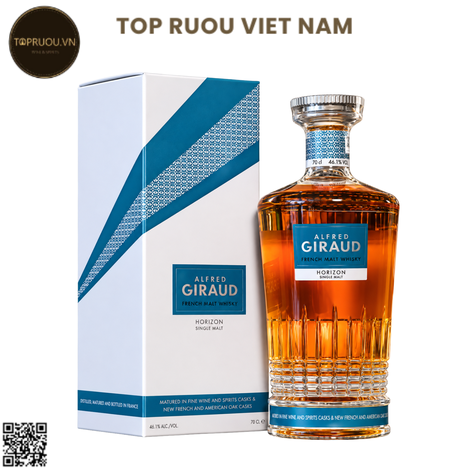 Whisky Alfred Giraud Horizon Single Malt - 700ml - 46,1% - Pháp