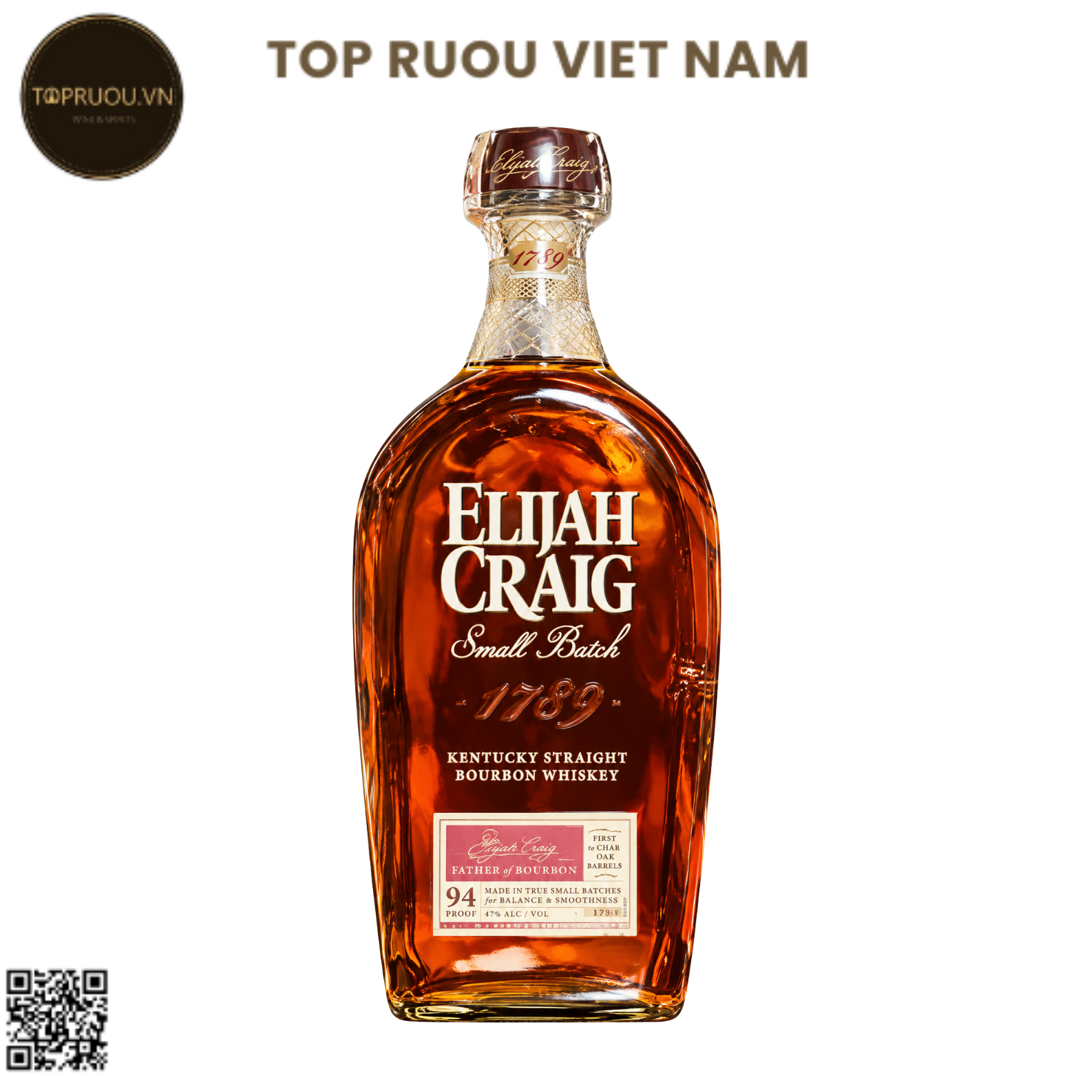 Whisky Elijah Craig Small Batch Kentucky Straight Bourbon - 700ml - 47% - Mỹ