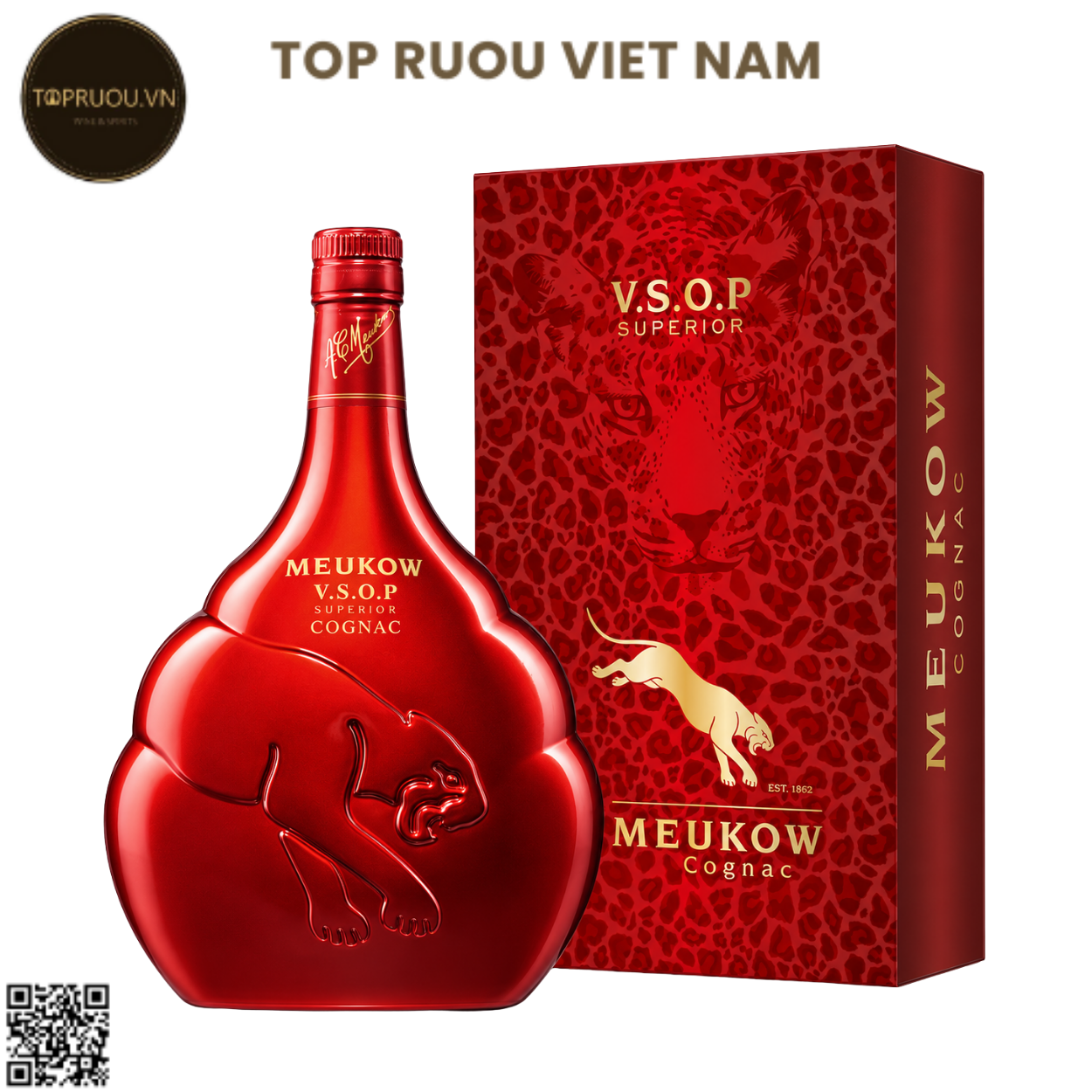 Cognac Meukow VSOP Superior Red - 700ml - 40% - Pháp