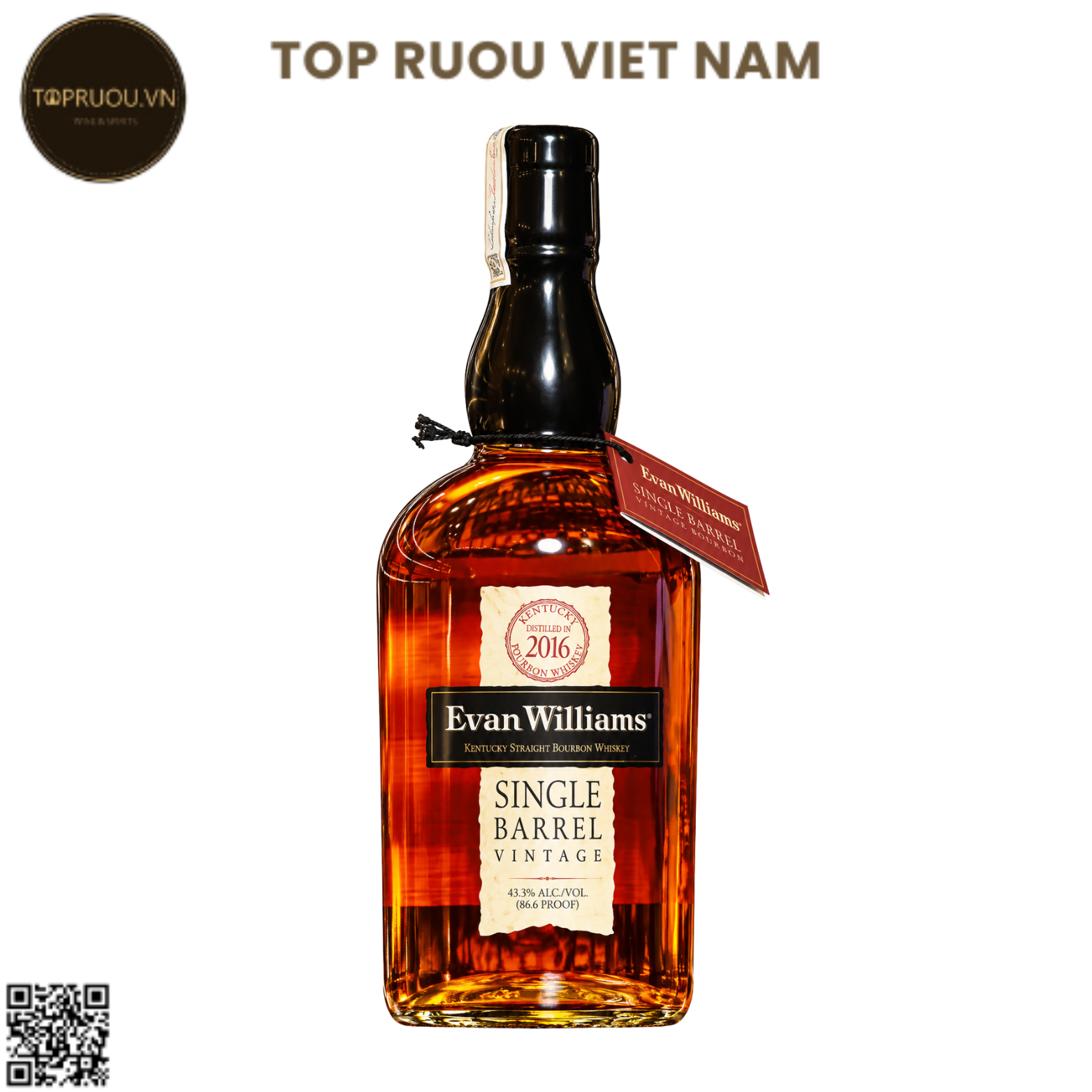 Whisky Evan Williams Single Barrel Bourbon - 700ml - 40% - Mỹ