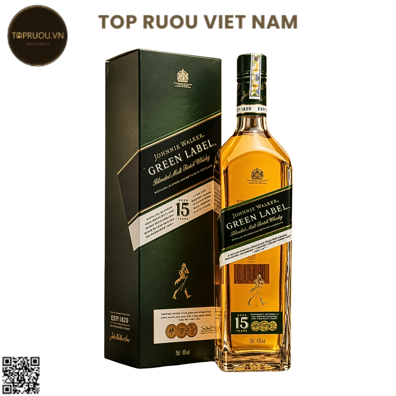 Whisky Johnnie Walker Green Label 15 Year - 750ml - 40% - Scotland