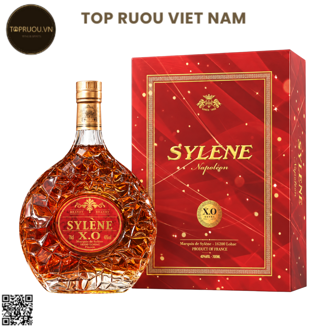 Brandy XO Napoleon Sylène - 700ml - 40% - Pháp
