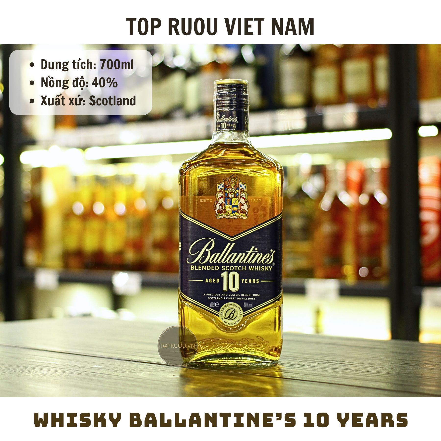 Whisky Ballantine's 10 Years - 700ml - 40% - Scotland